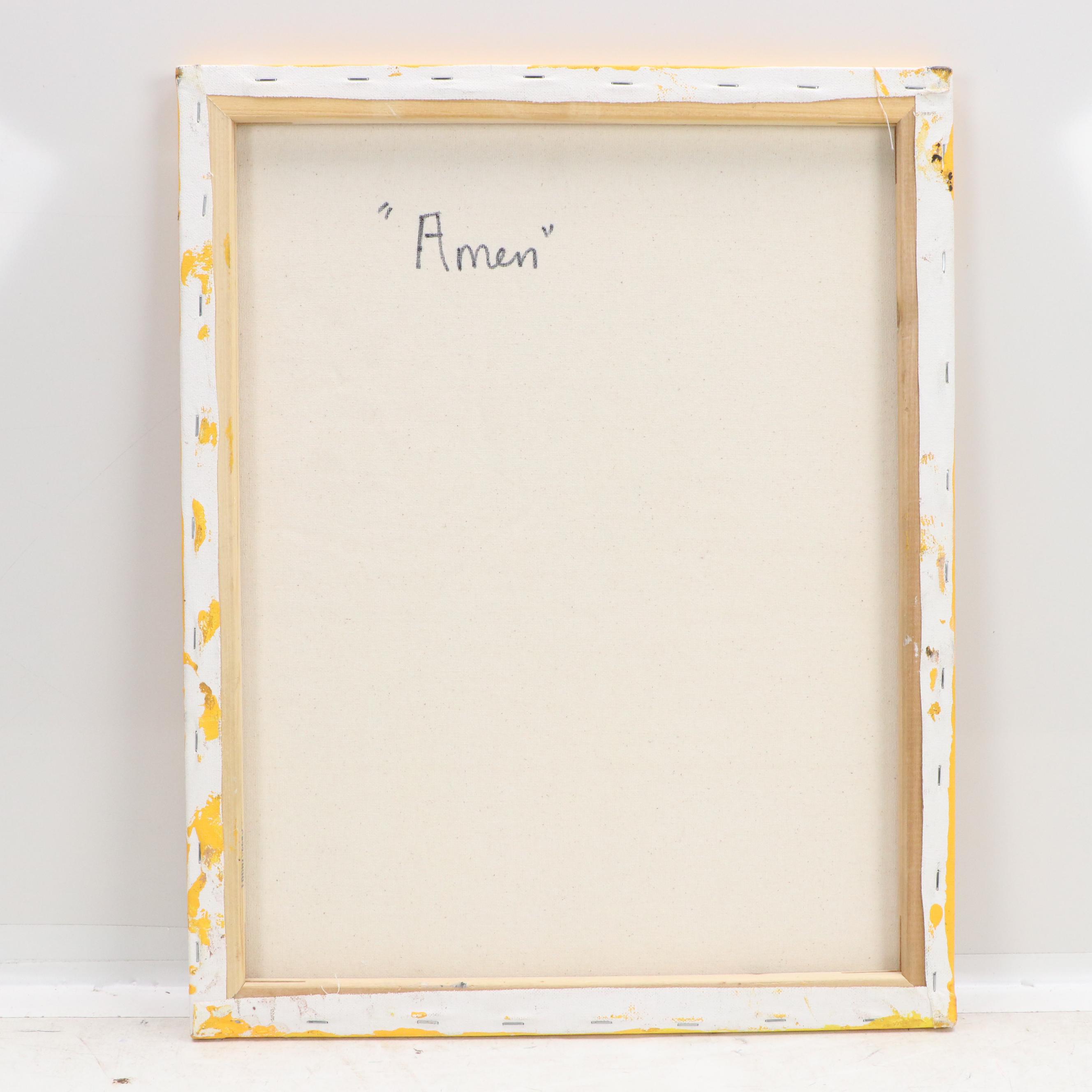 Abiola Idowu Stylized Portrait Collage "Amen," 2024