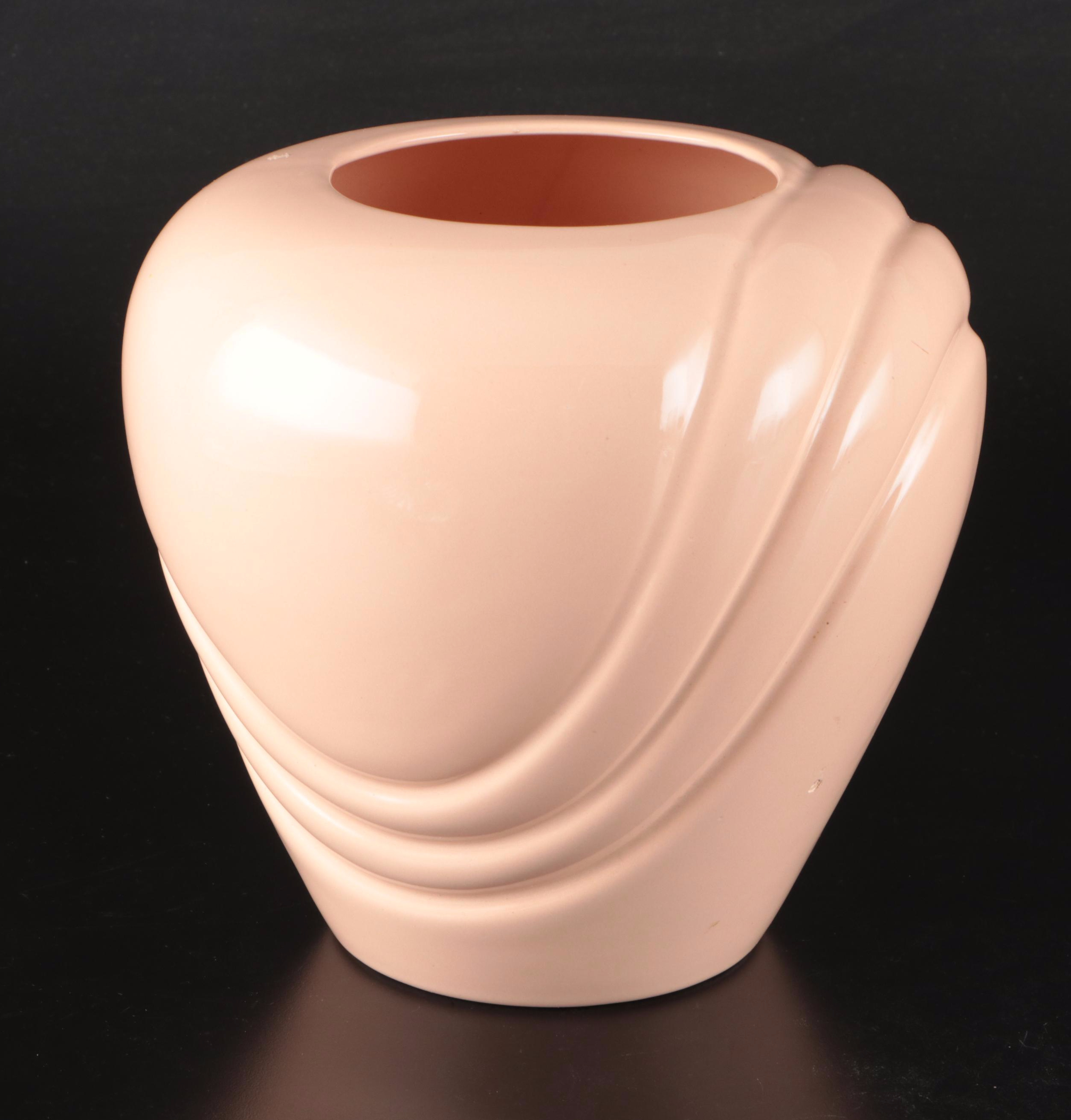 Art Deco Revival Vase with Etched Hummingbird Glass Vase and Leaf Platter