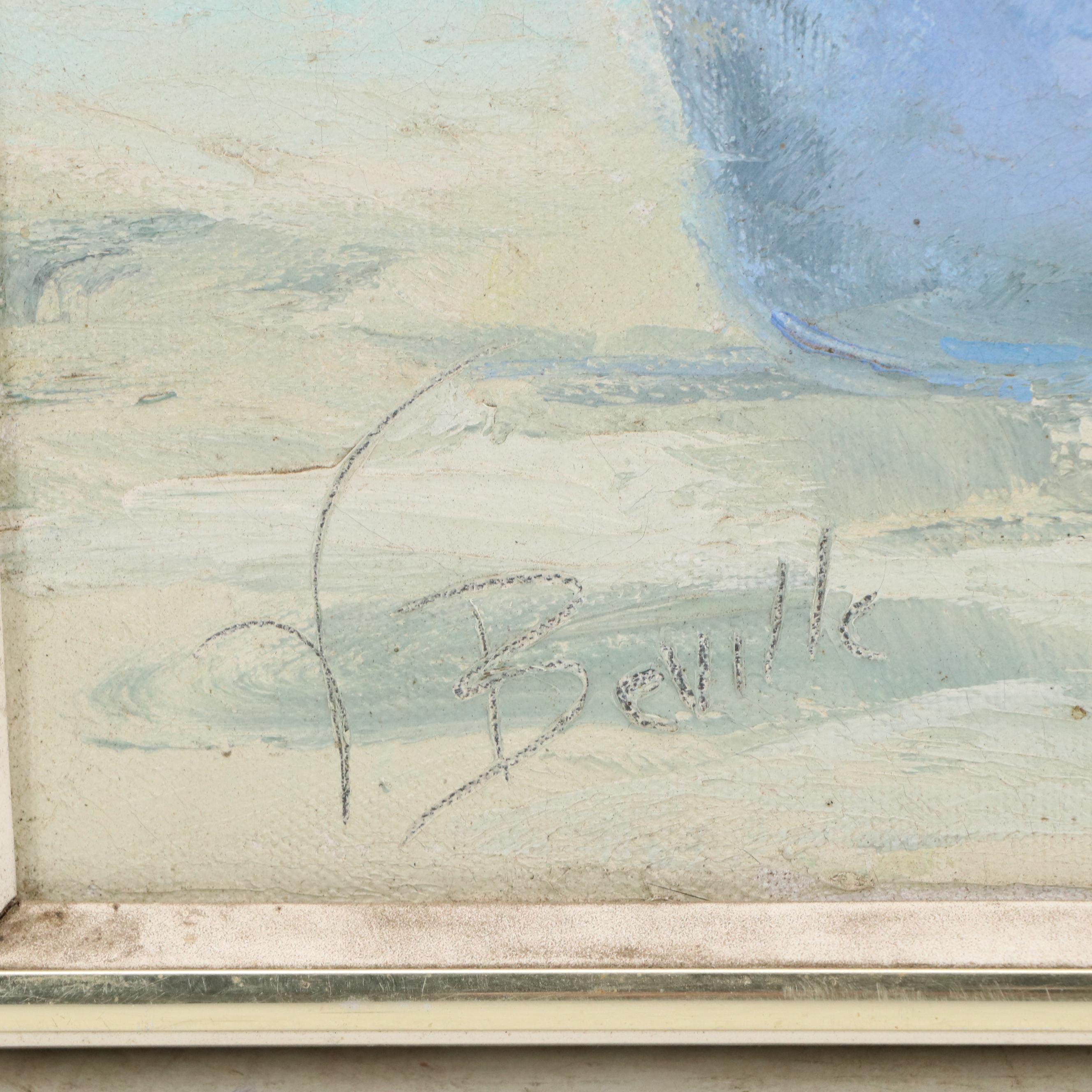 Impressionistic Oil Painting of Children, Late 20th Century