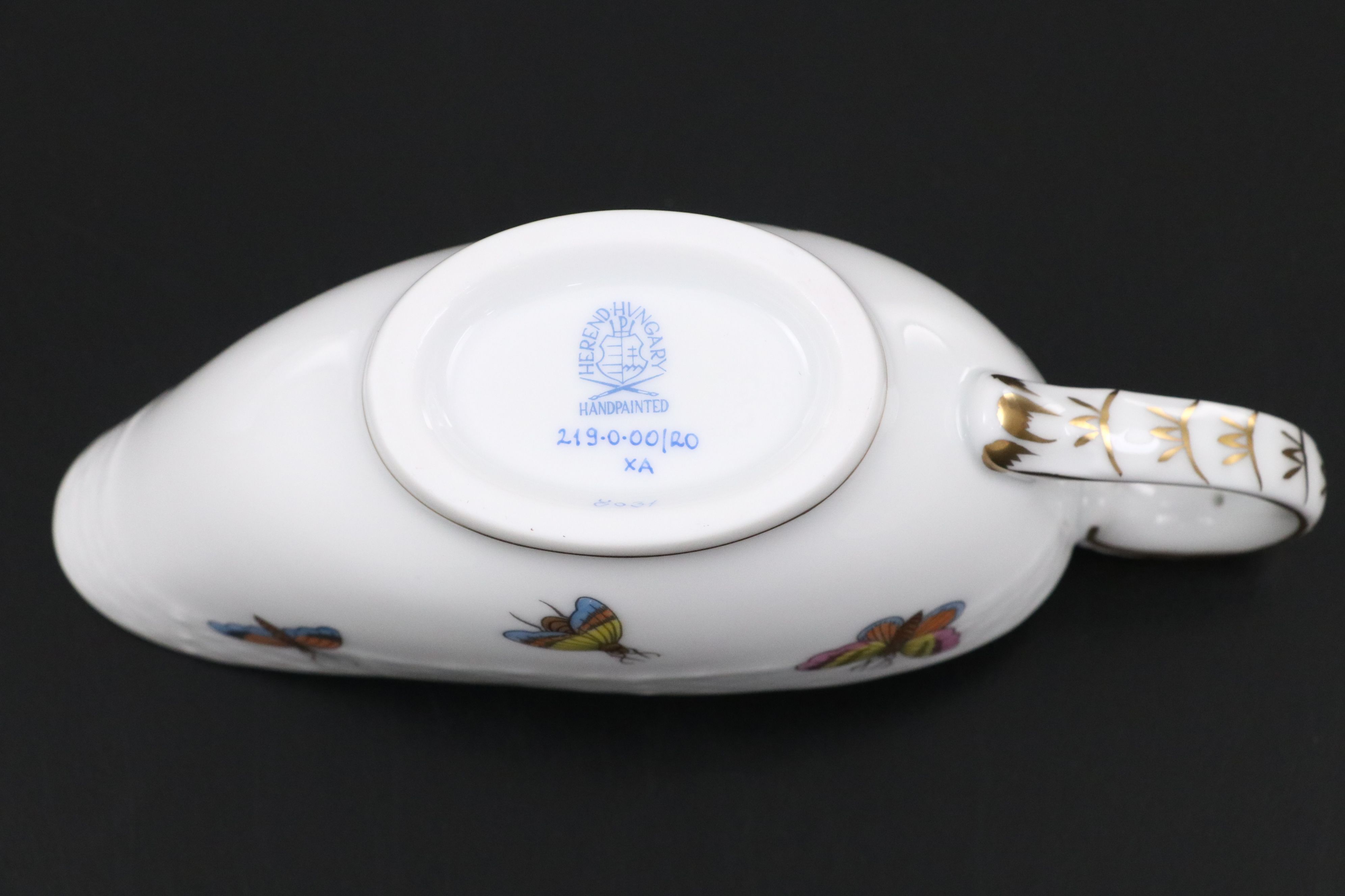 Herend Porcelain "Rothschild Bird" Gravy Boat