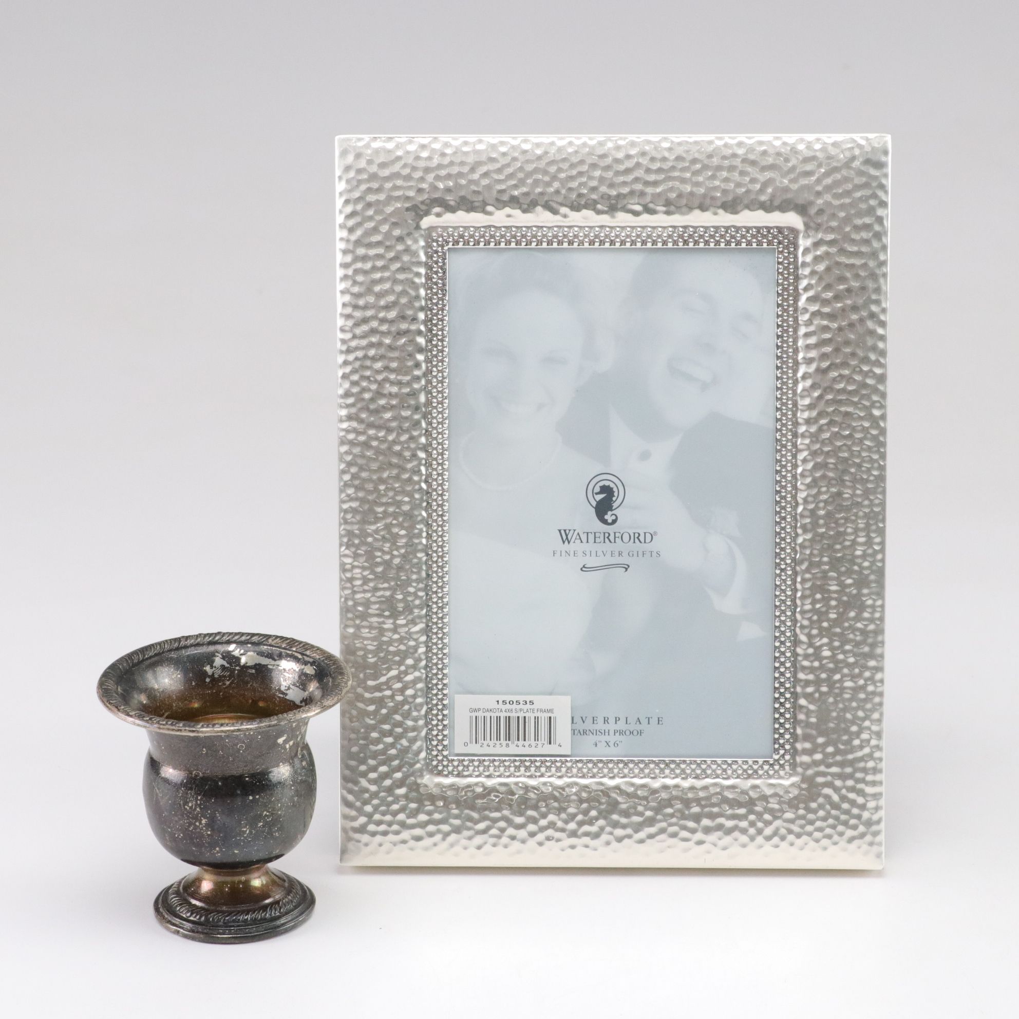 Sterling Silver Cup & Waterford Silver Plate Picture Frame