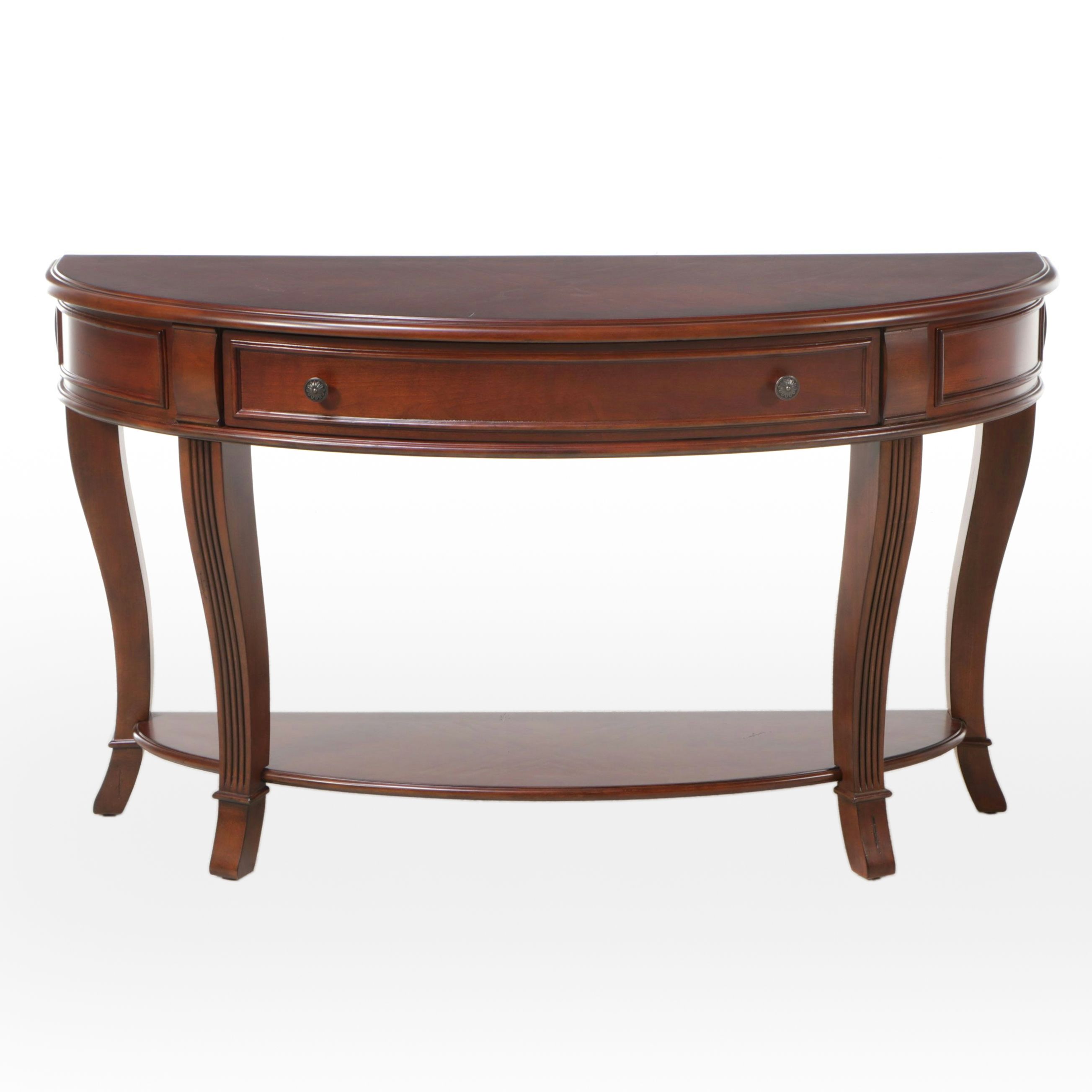 Hooker Furniture Mahogany Demilune Hall Table