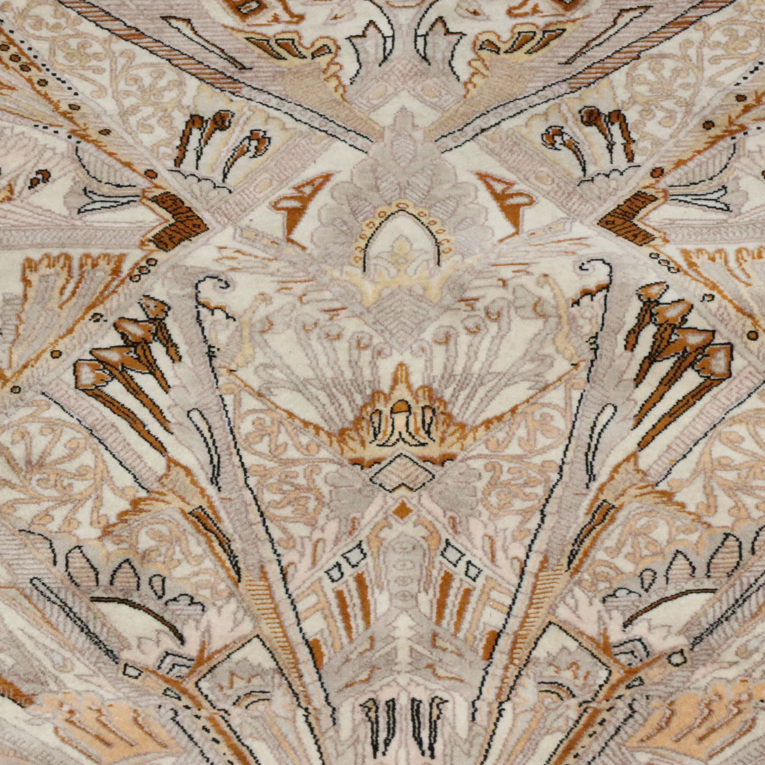 9' x 12'2 Hand-Knotted Pakistani Room-Sized Rug