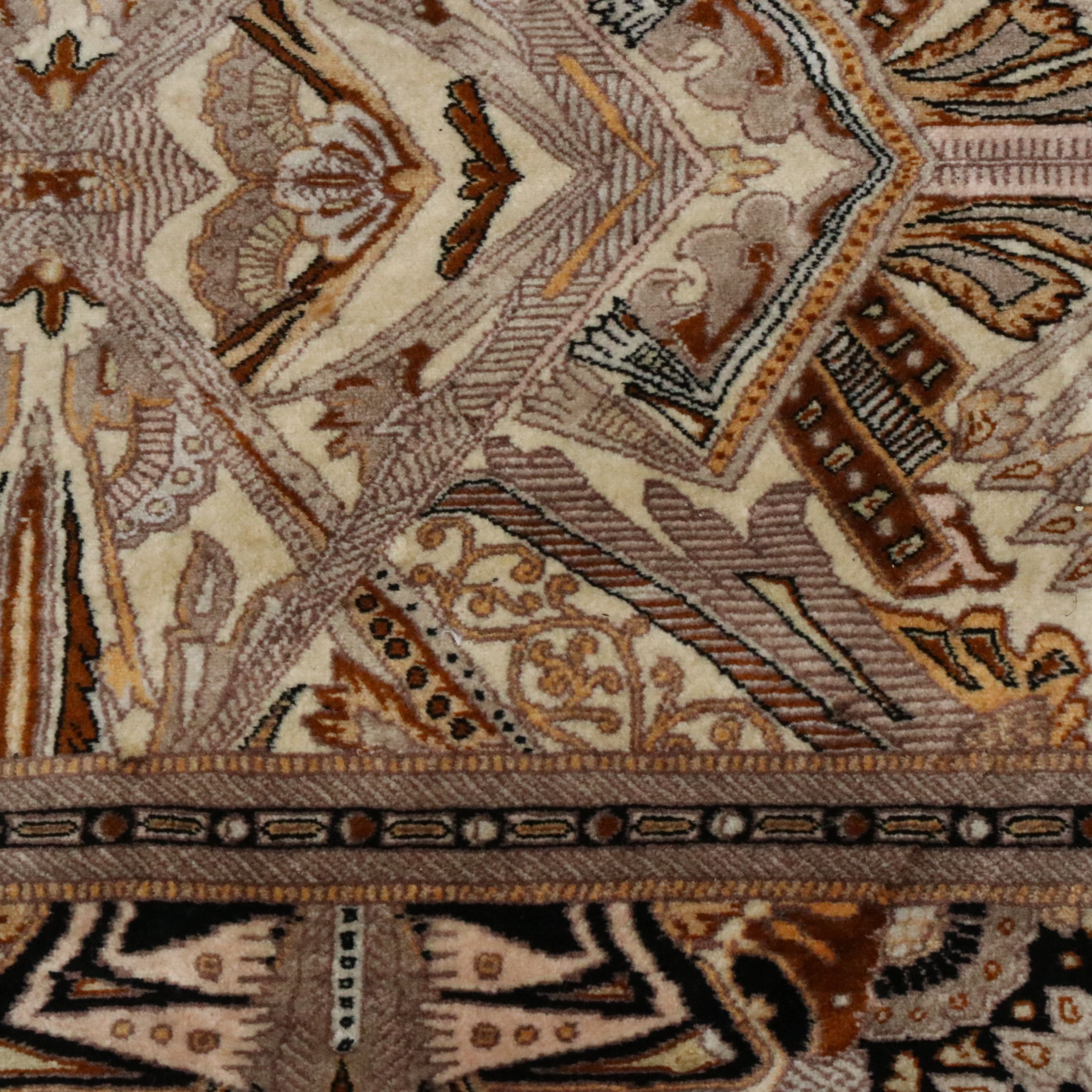 9' x 12'2 Hand-Knotted Pakistani Room-Sized Rug