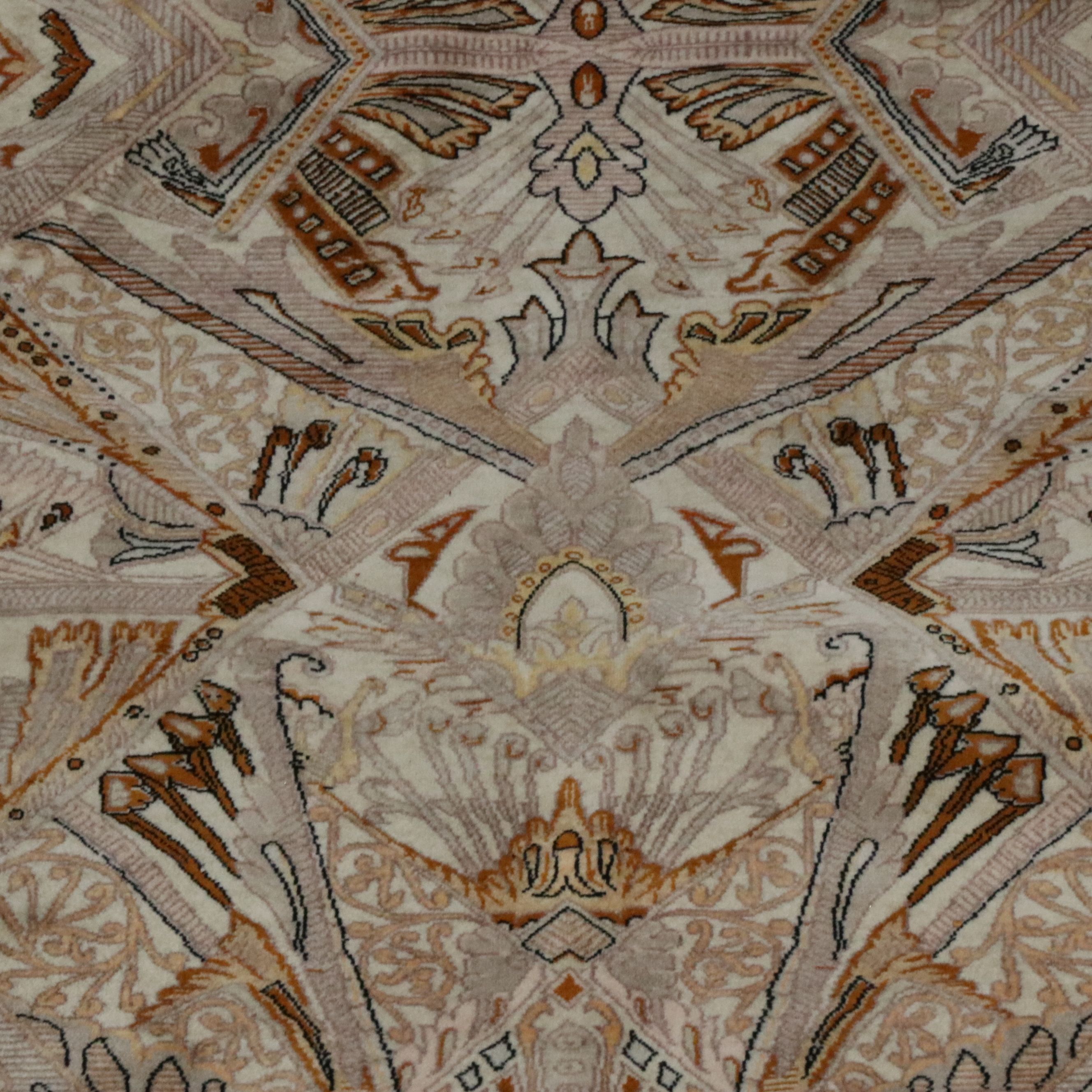 9' x 12'2 Hand-Knotted Pakistani Room-Sized Rug