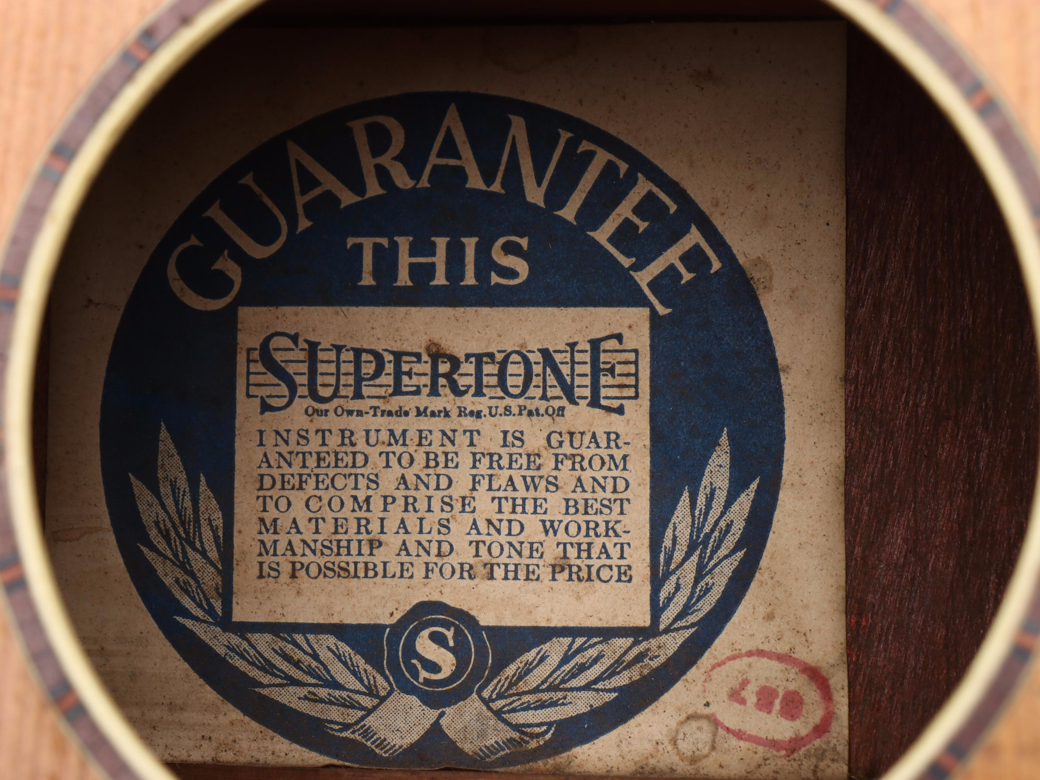 Supertone Bradley Kincaid Houn' Dog Style Acoustic Guitar