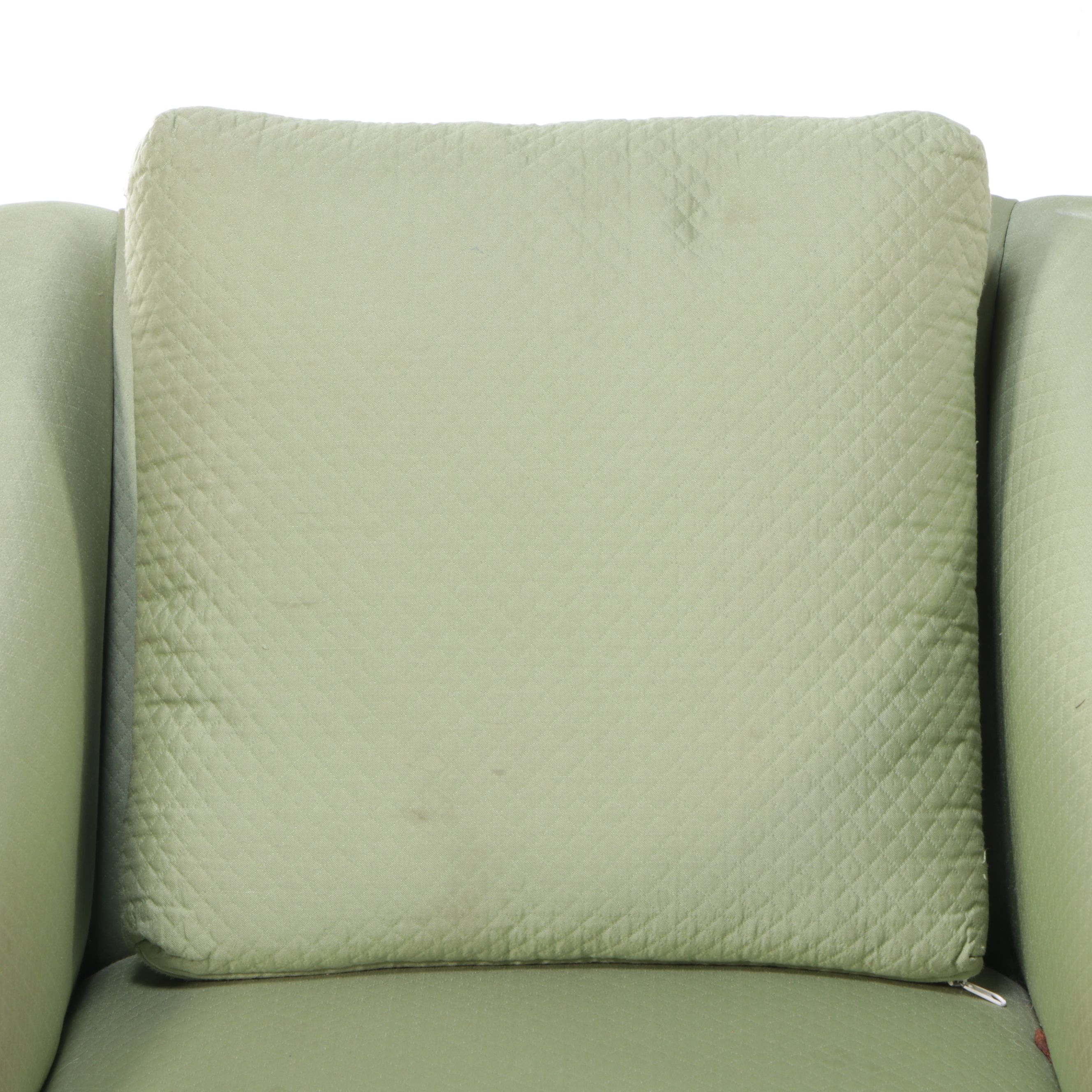 Pair of Chippendale Style Custom Upholstered Armchairs on Casters, Late 20th C.