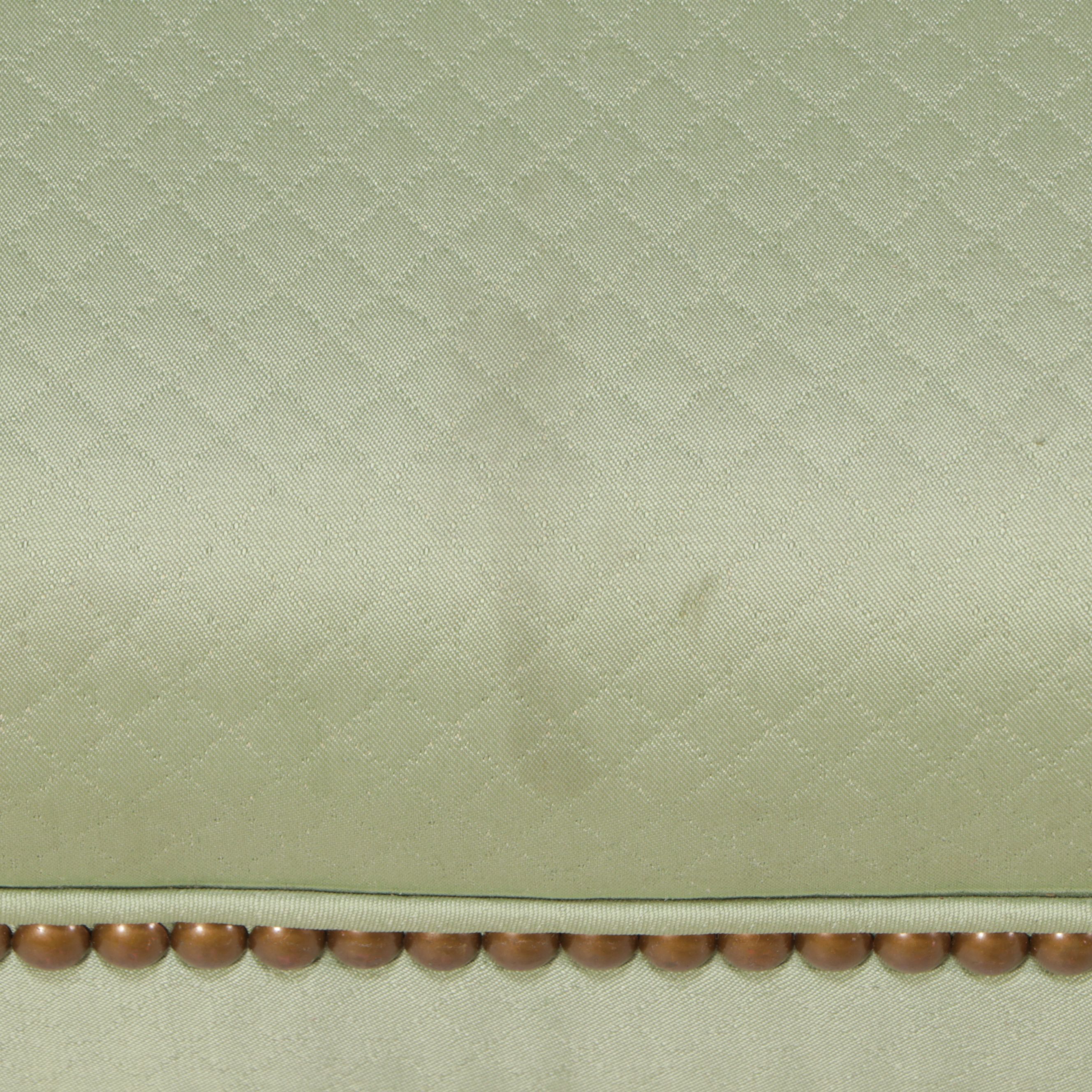 Pair of Chippendale Style Custom Upholstered Armchairs on Casters, Late 20th C.