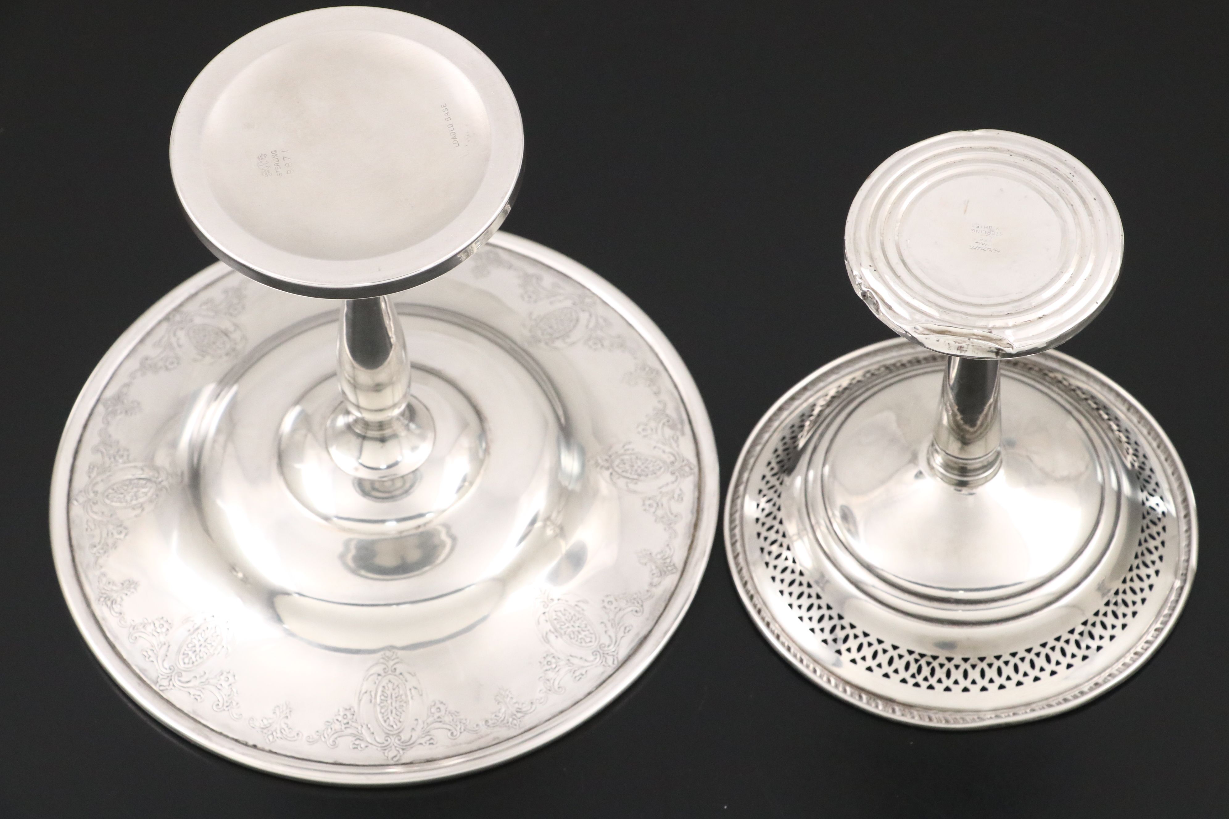 Whiting Sterling Silver Compote with Cream and Sugar Bowls and More