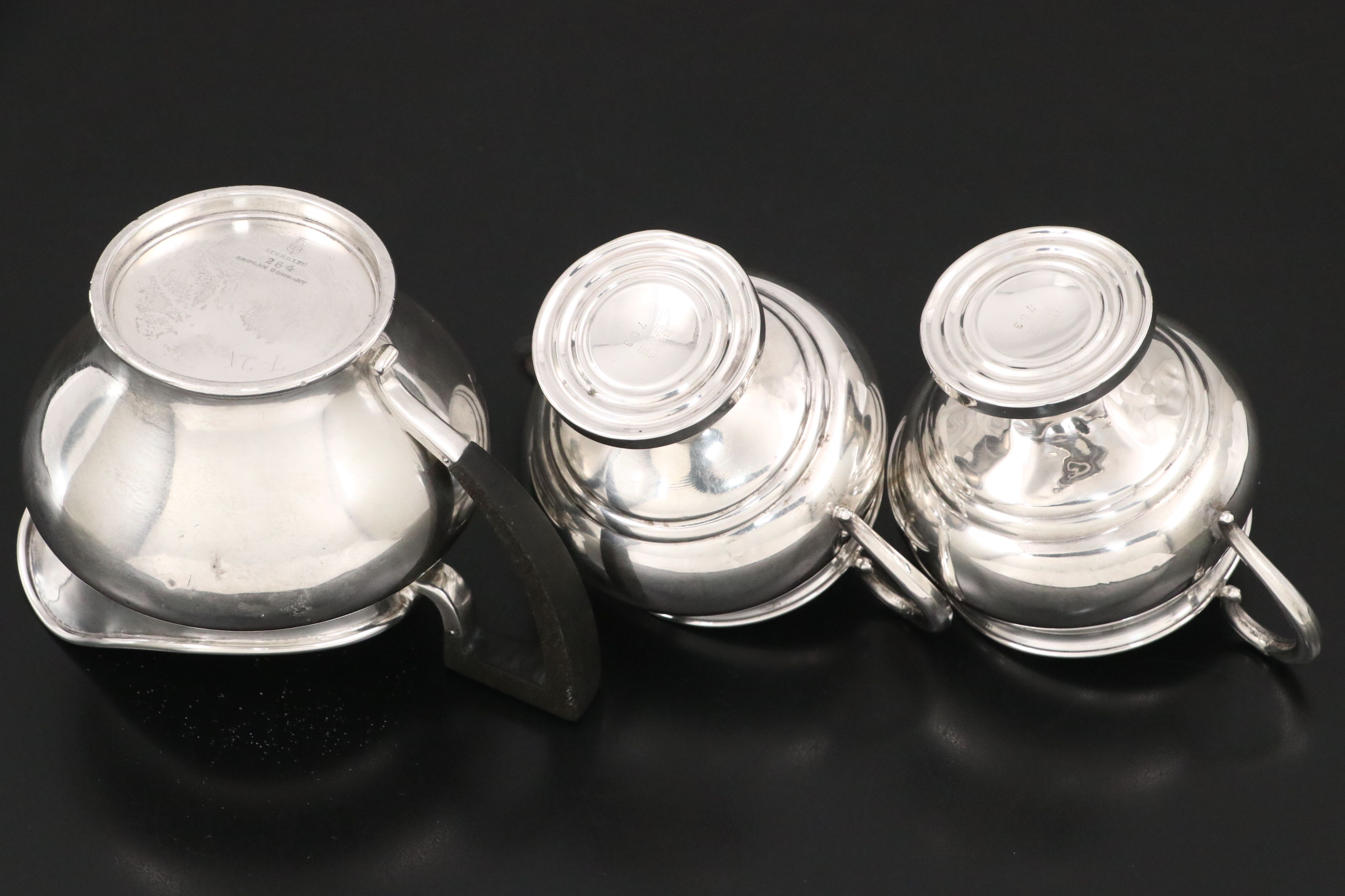 Whiting Sterling Silver Compote with Cream and Sugar Bowls and More