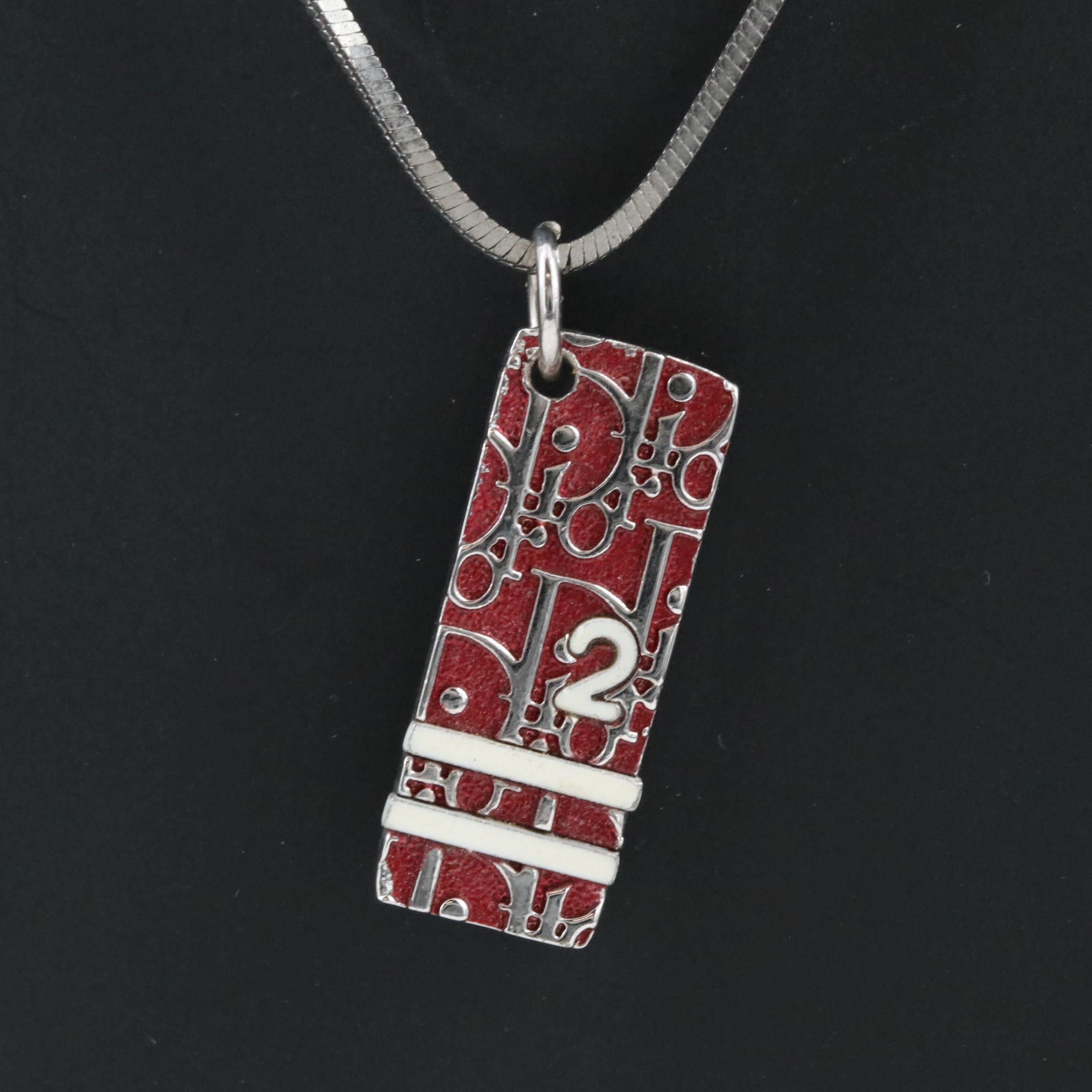 Christian Dior Trotter Enamel Necklace