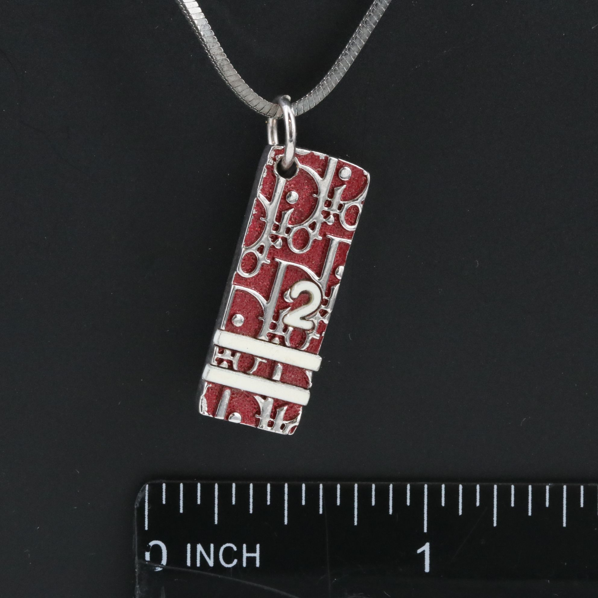 Christian Dior Trotter Enamel Necklace