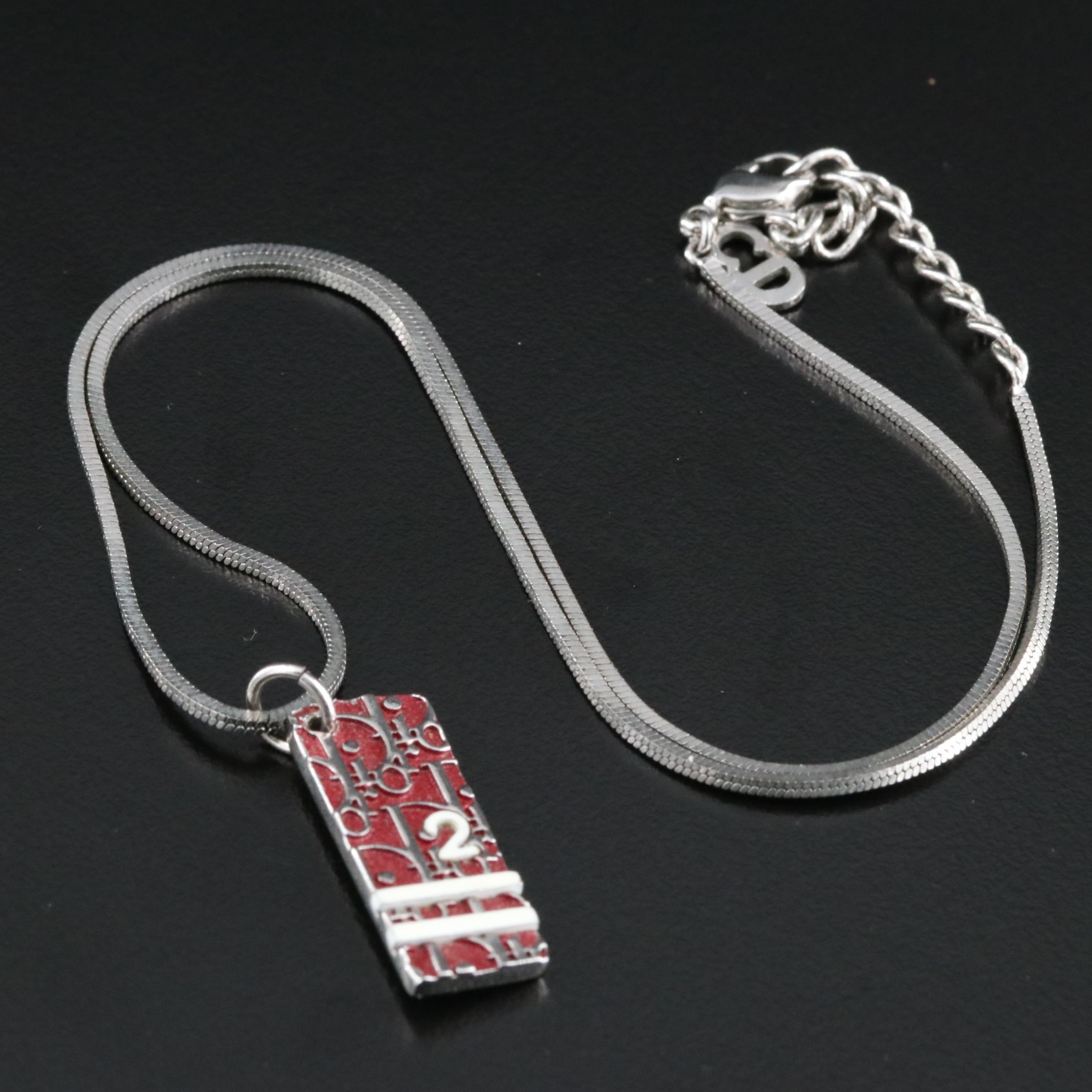 Christian Dior Trotter Enamel Necklace