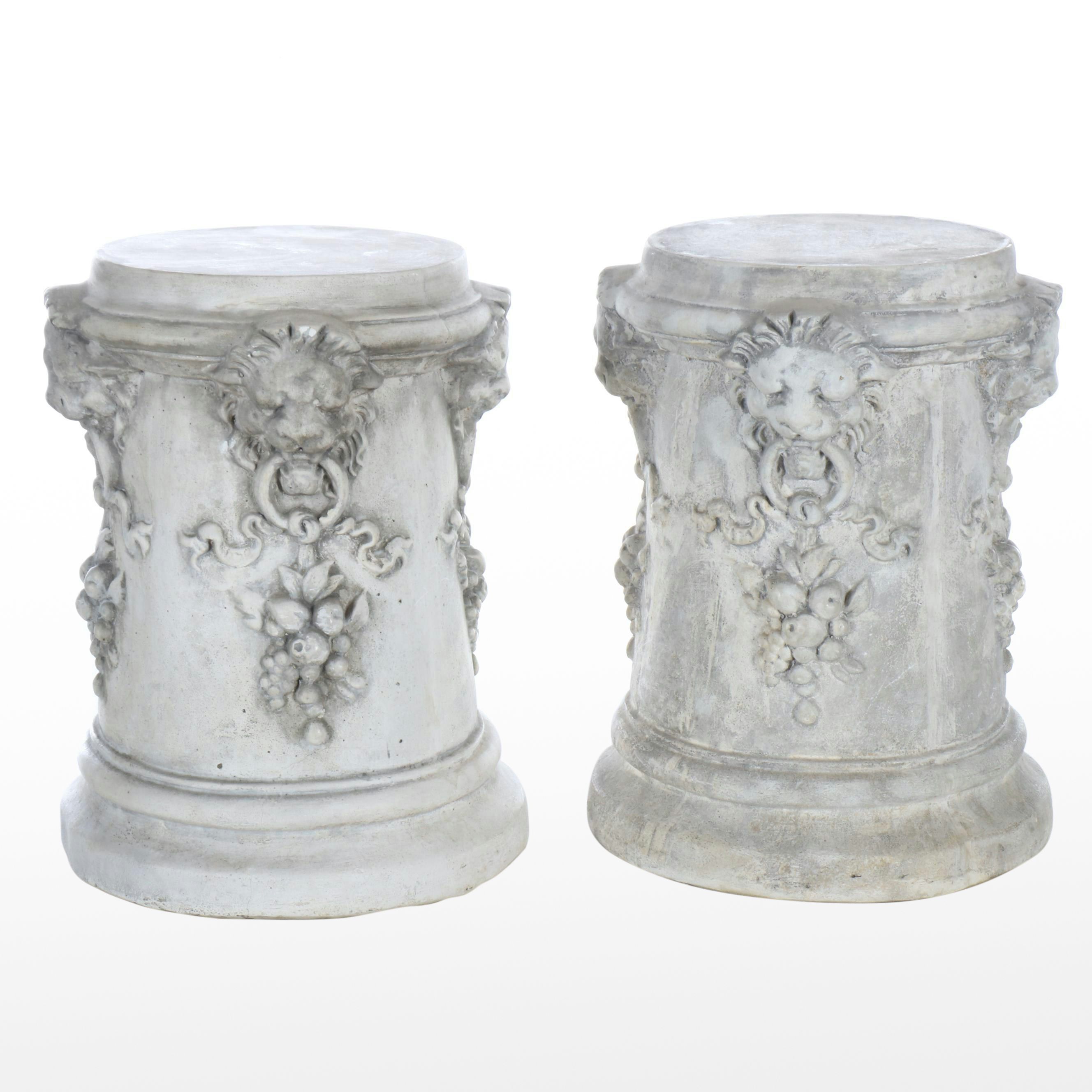 Neoclassical Style Stone Garden Seats