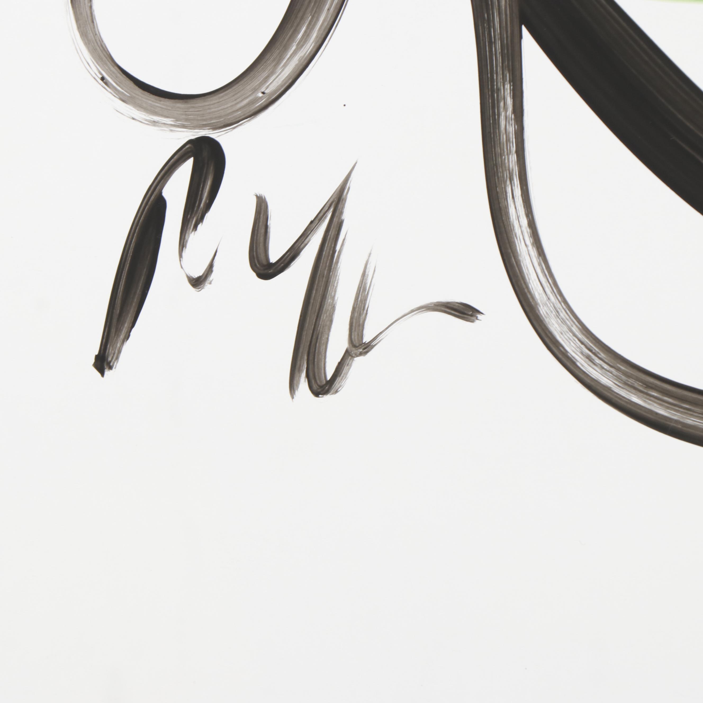 Peter Keil Abstract Portrait Composition Acrylic Painting