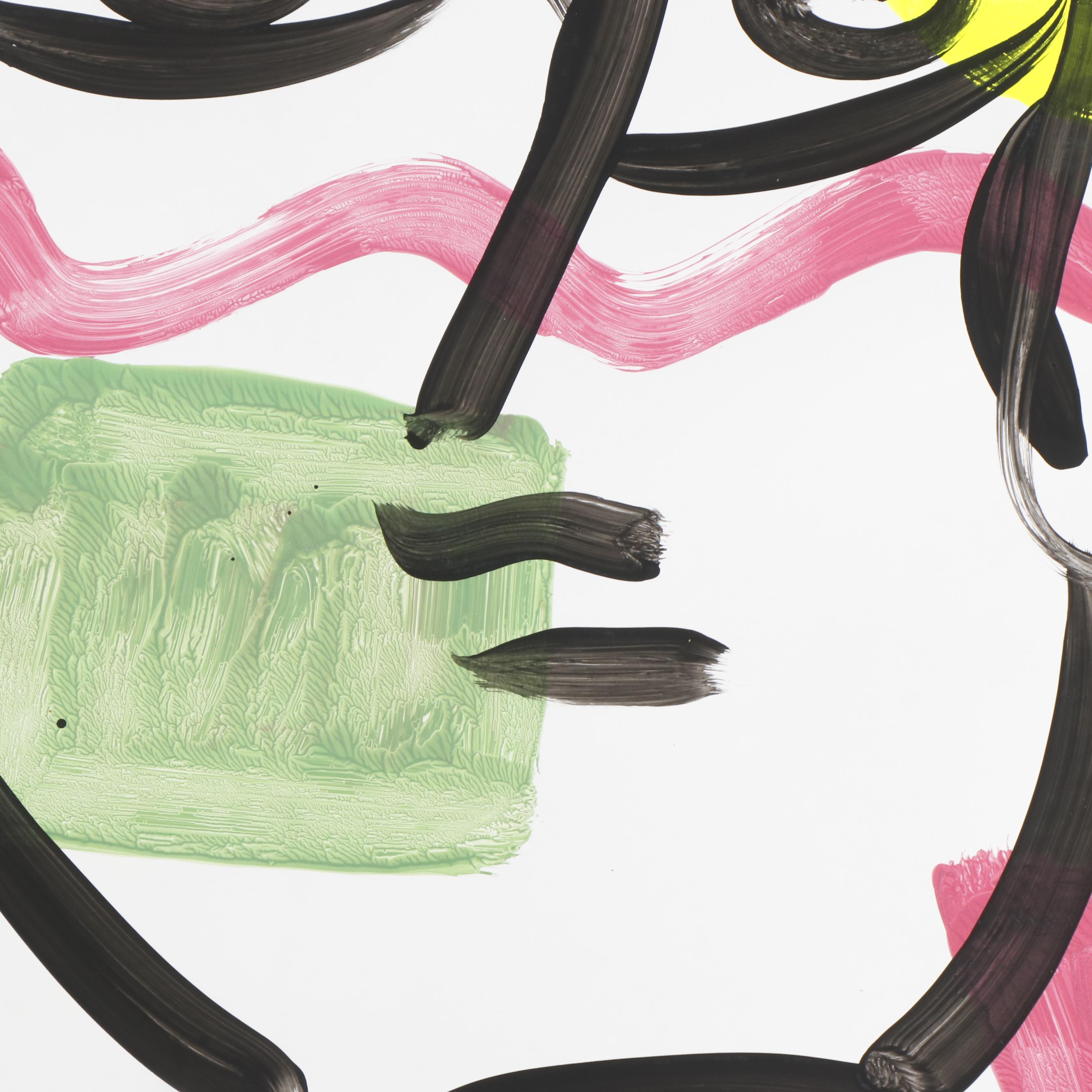 Peter Keil Abstract Portrait Composition Acrylic Painting