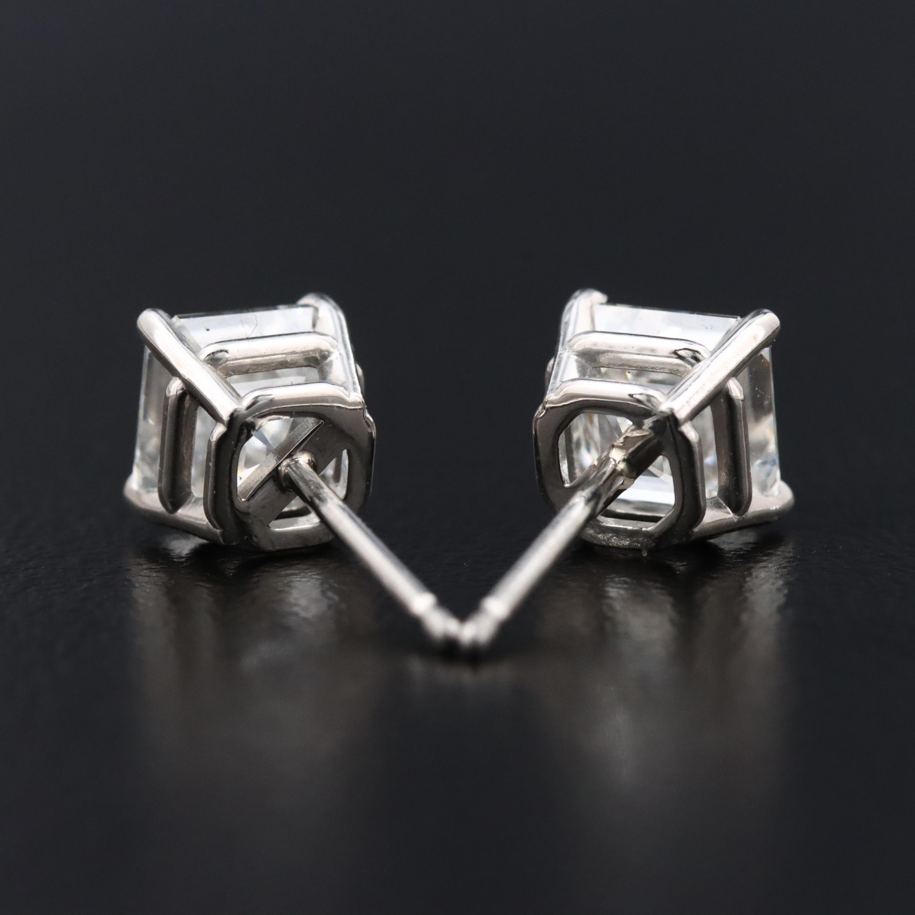 Platinum 2.00 CTW Diamond Stud Earrings with GIA Reports