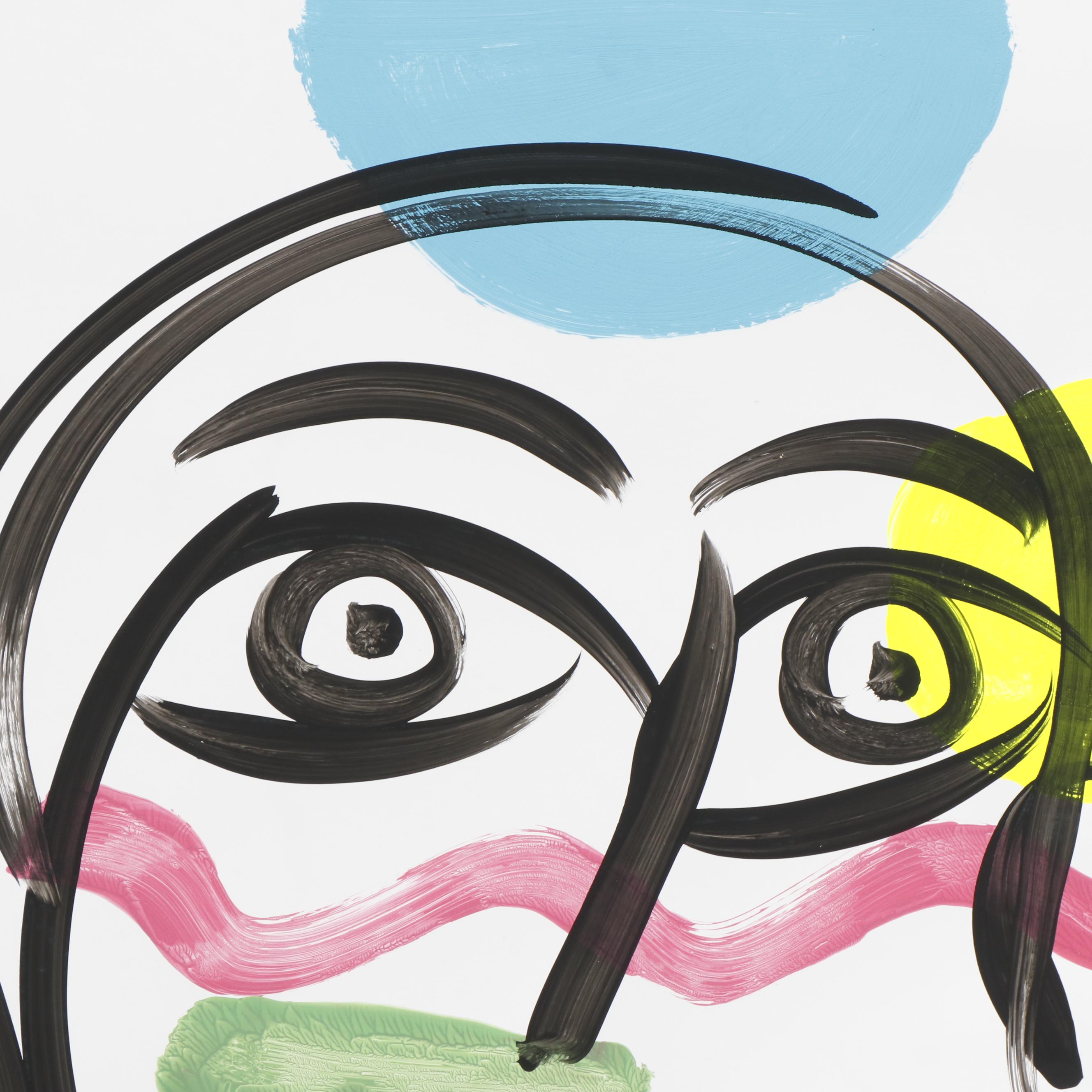 Peter Keil Abstract Portrait Composition Acrylic Painting