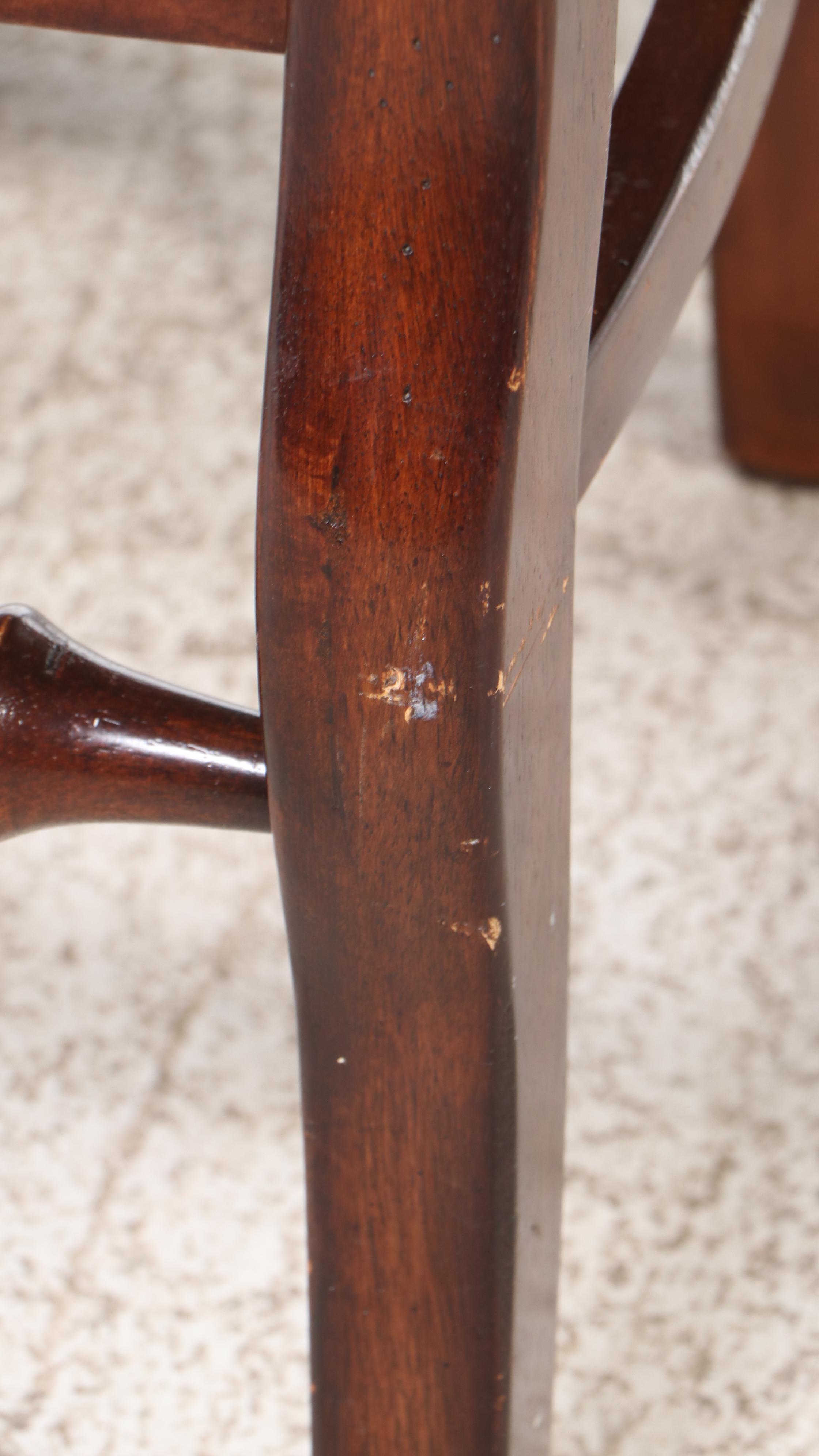 Contemporary Walnut Ladderback Side Chair