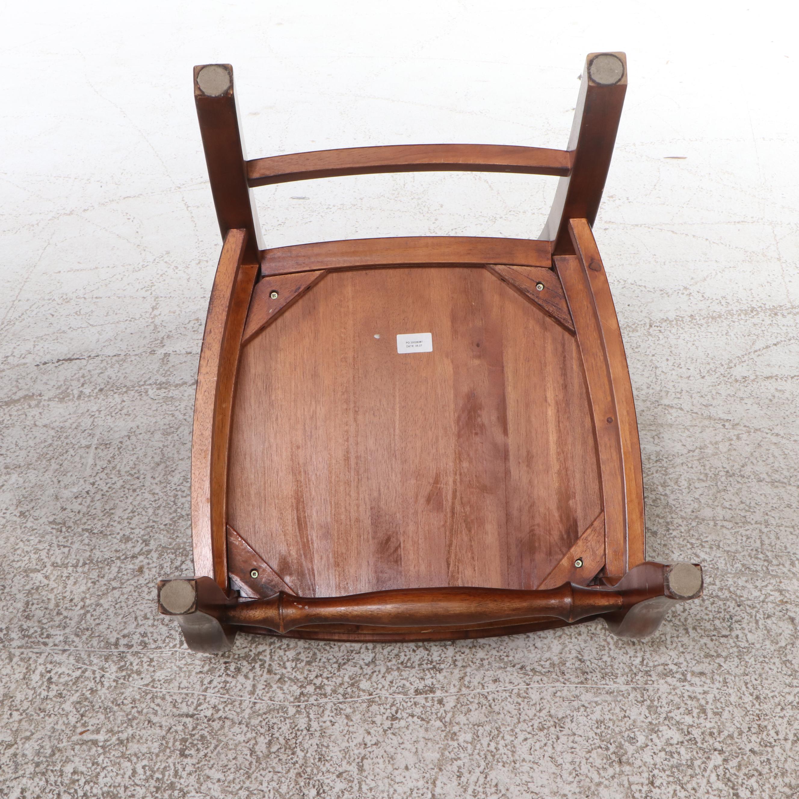 Contemporary Walnut Ladderback Side Chair