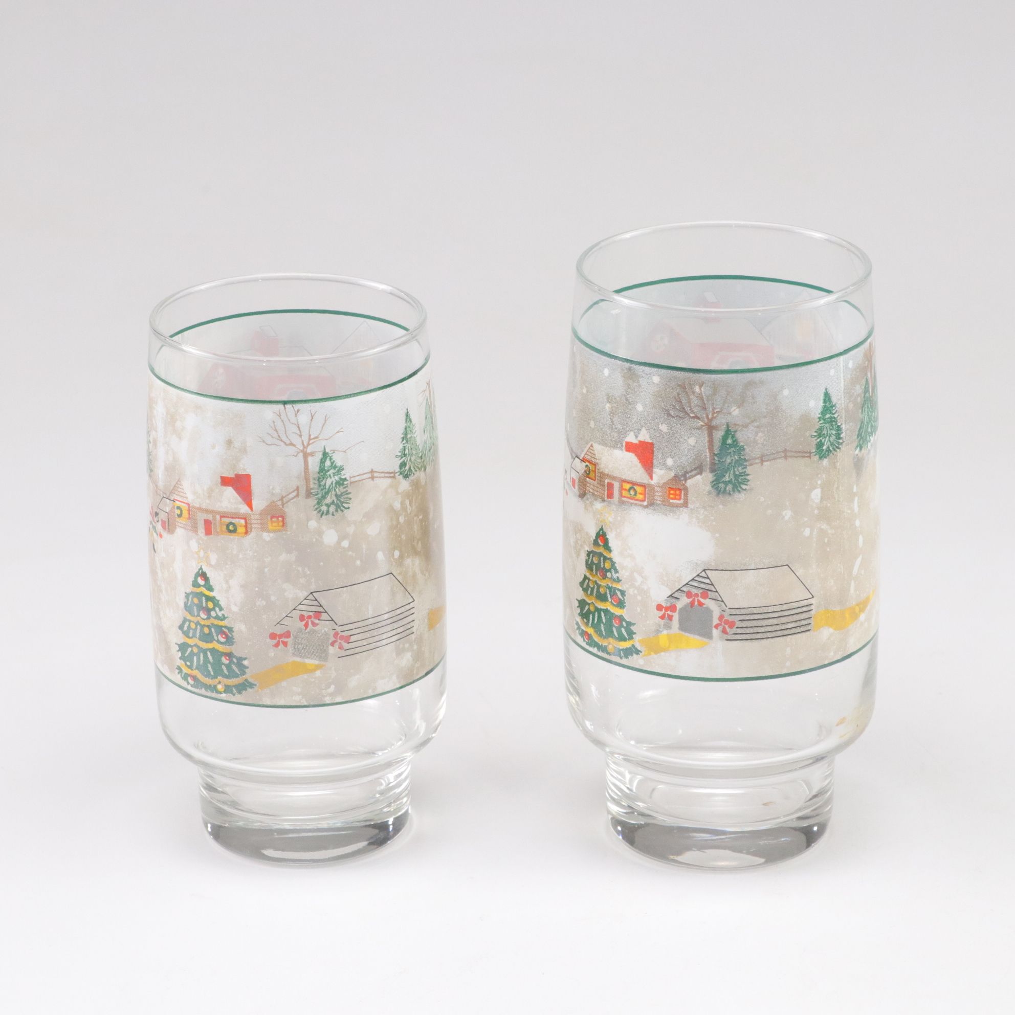 Sango "Silent Night" Set of Dinner Plates with Cups and Tumbler Glasses