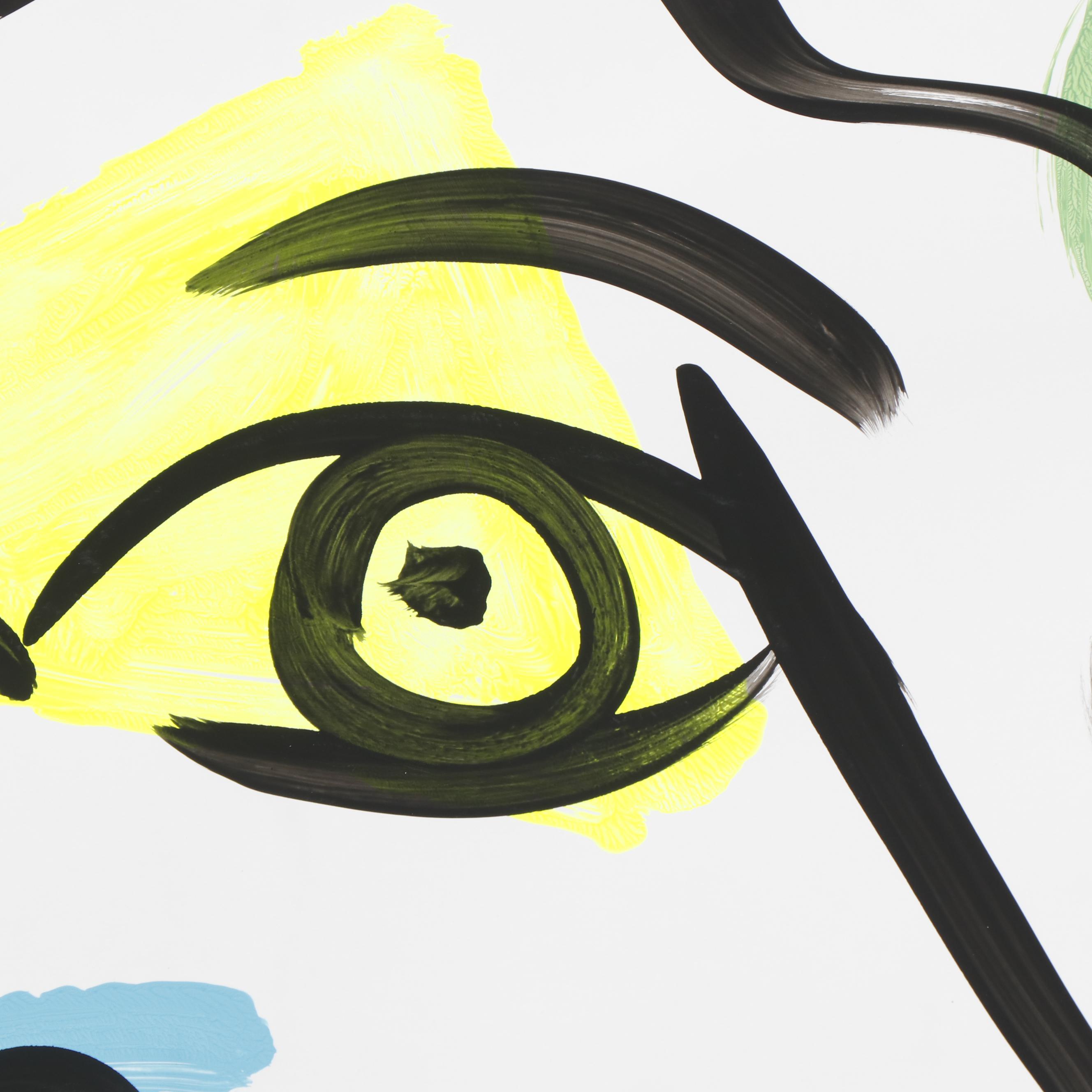 Peter Keil Abstract Portrait Composition Acrylic Painting