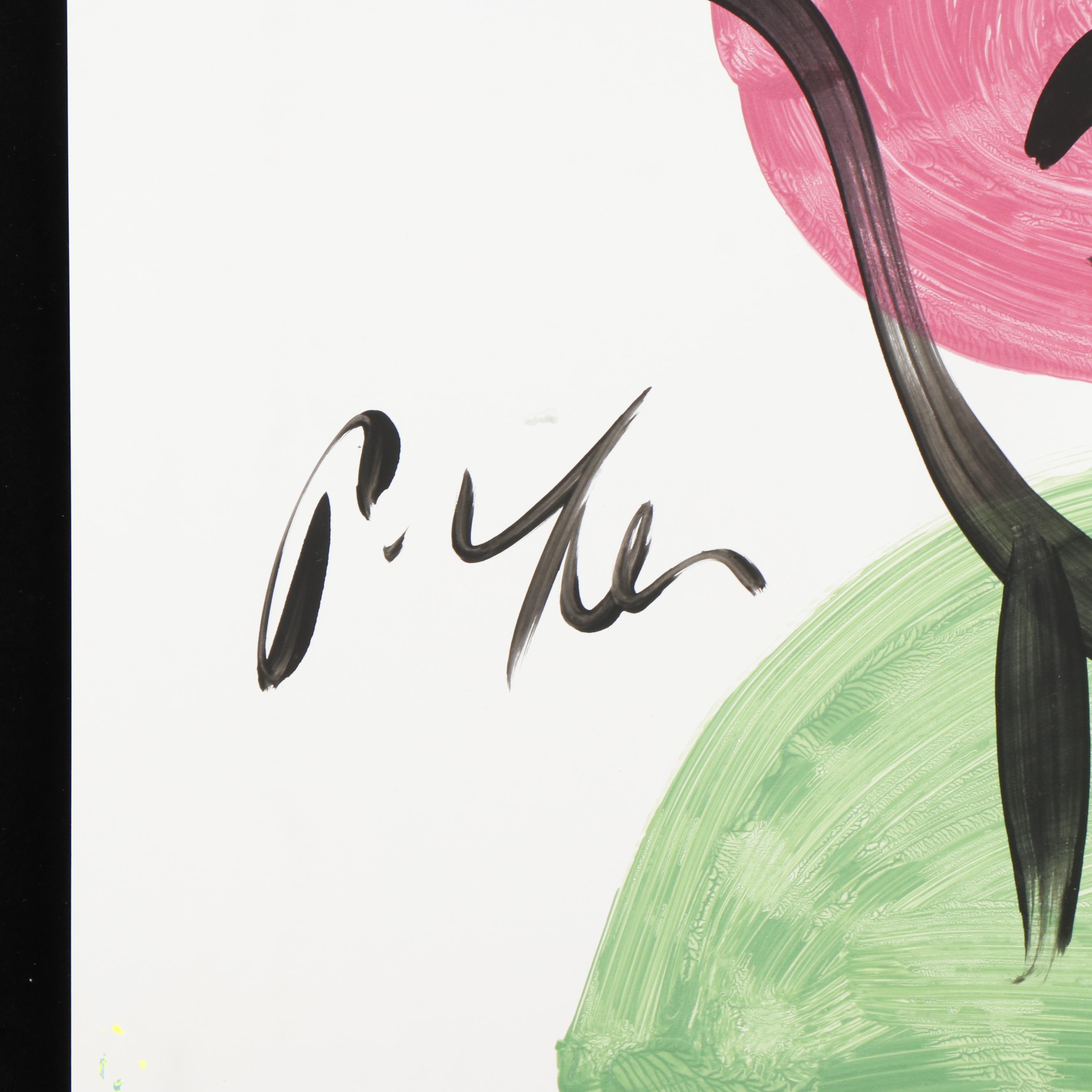 Peter Keil Abstract Portrait Composition Acrylic Painting