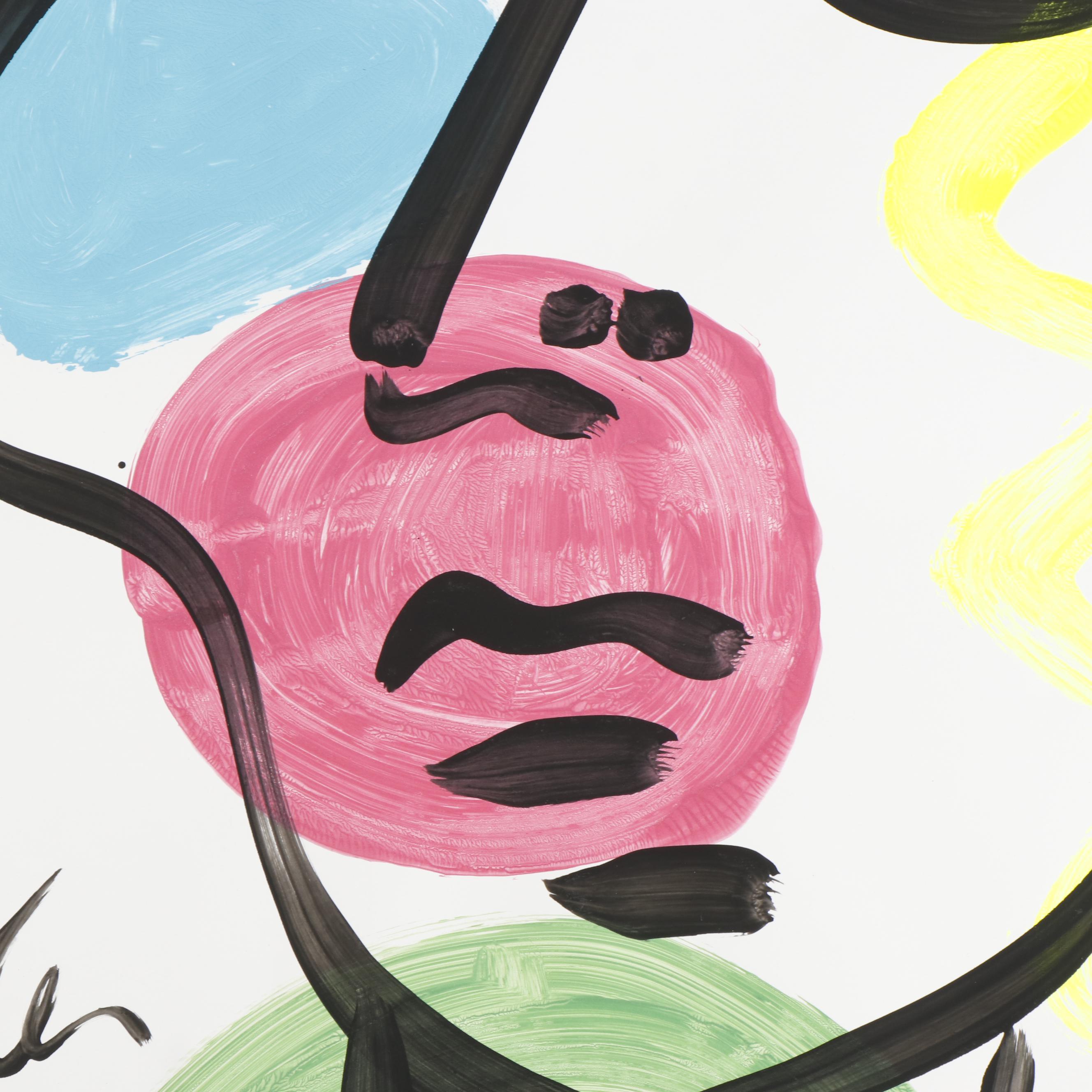 Peter Keil Abstract Portrait Composition Acrylic Painting