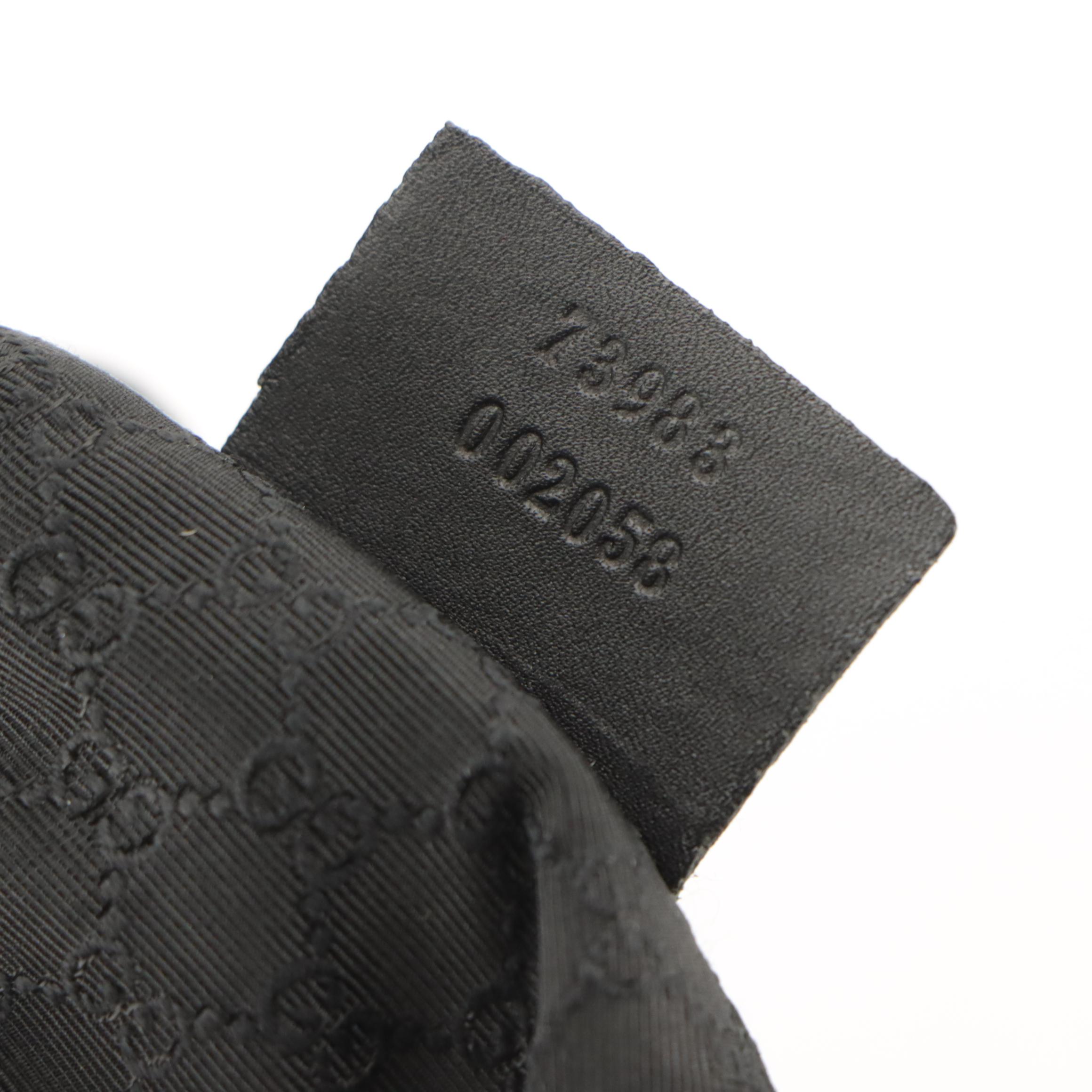 Gucci Dark Denim and Black Leather Web Stripe Trim/Strap Shoulder Bag