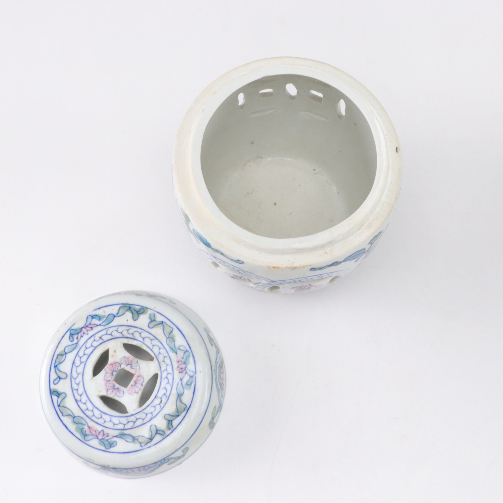 Chinese Garden Stool Style Container & Ginger Jar