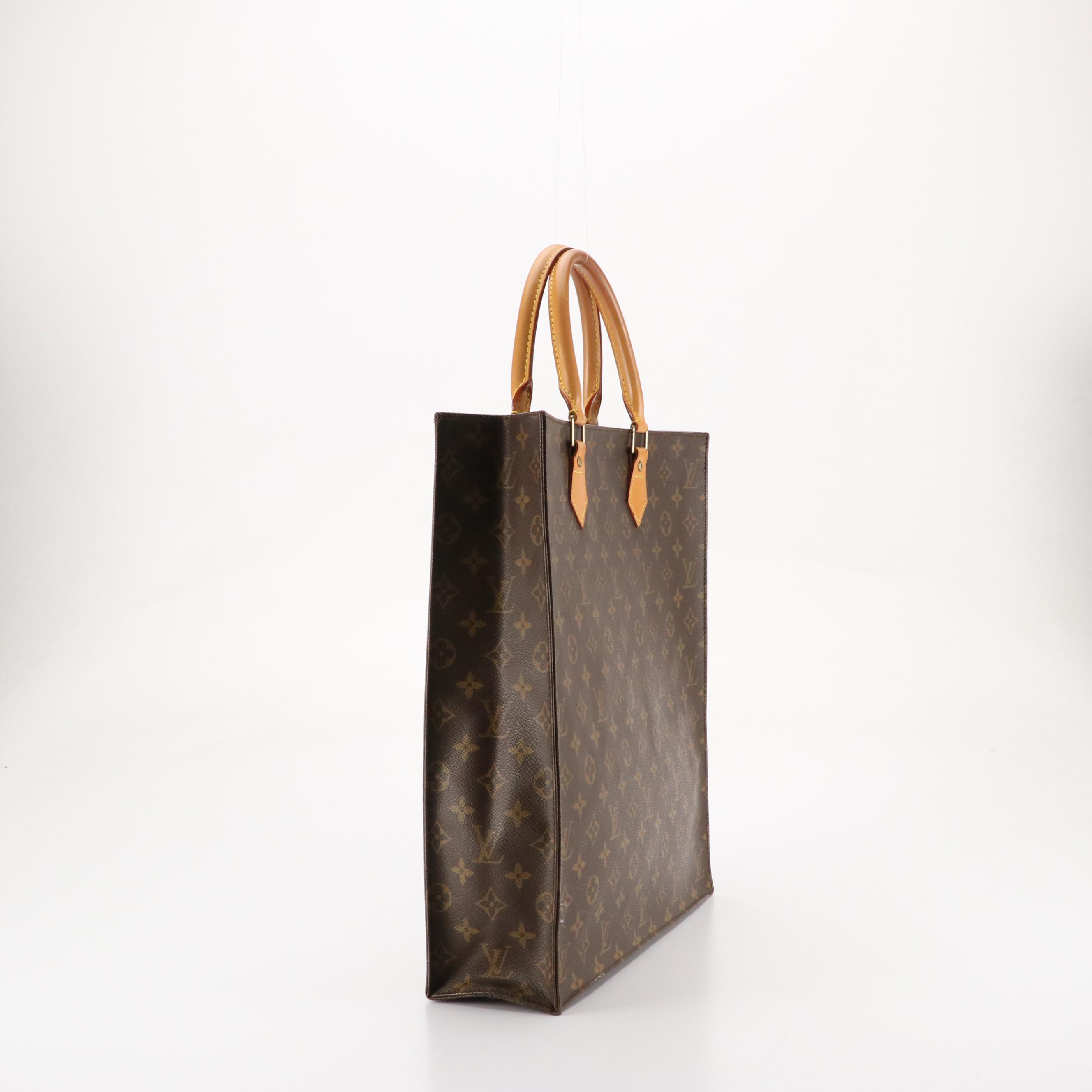 Louis Vuitton Sac Plat Tote in Monogram Canvas and Leather