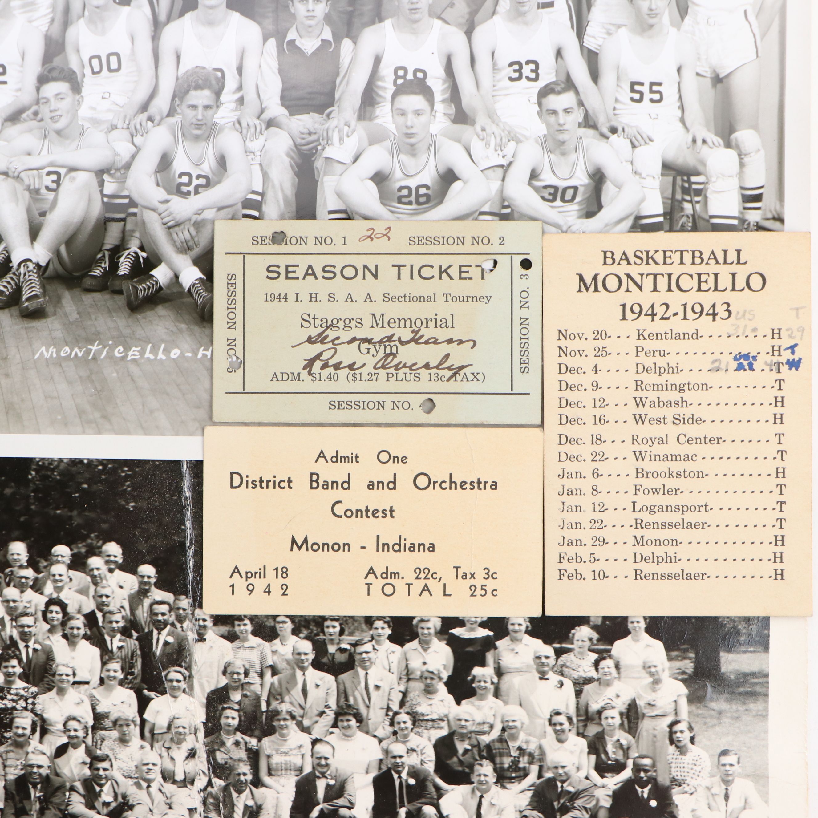 Sports Ephemera and Newspaper Clipping Scrapbook with Photographs