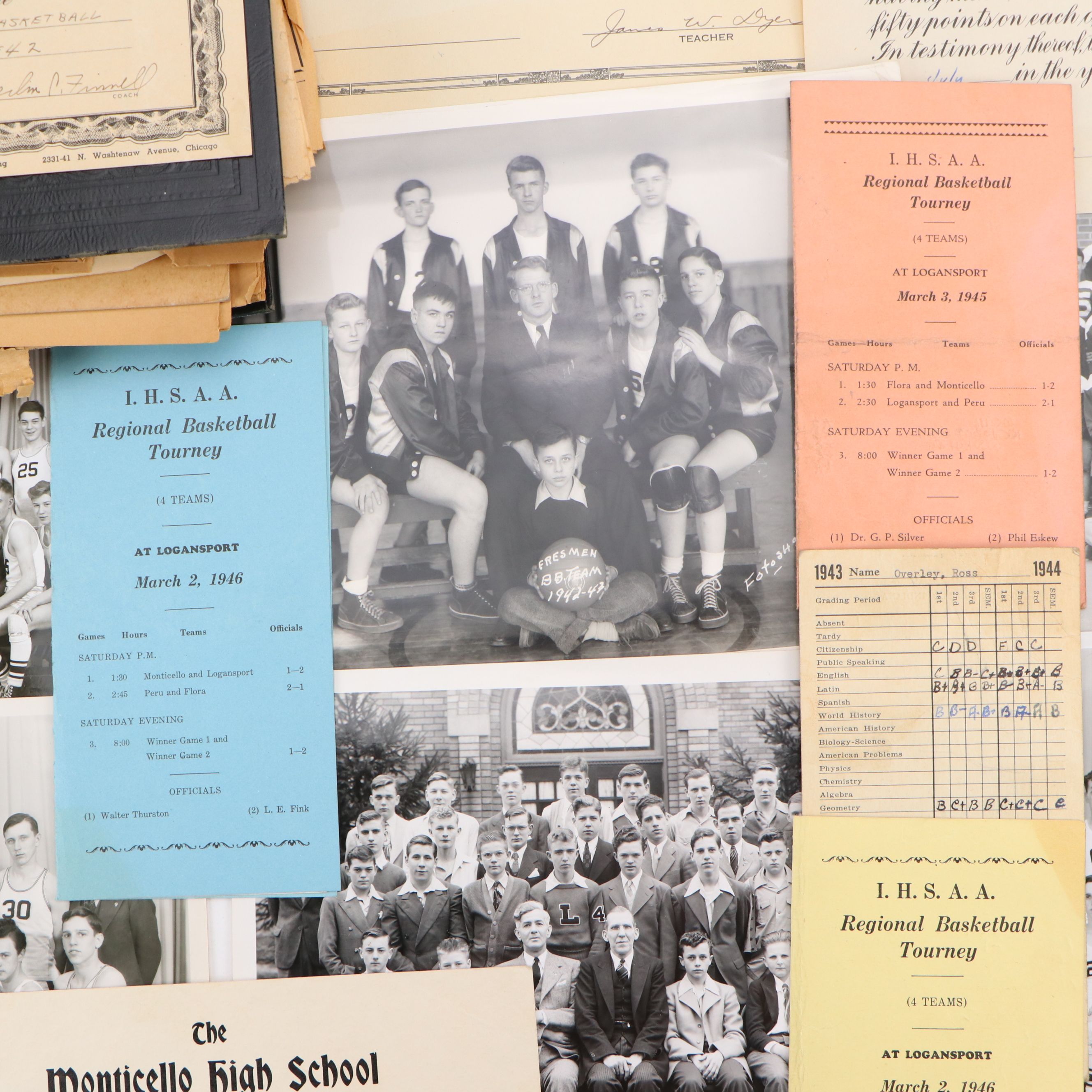 Sports Ephemera and Newspaper Clipping Scrapbook with Photographs