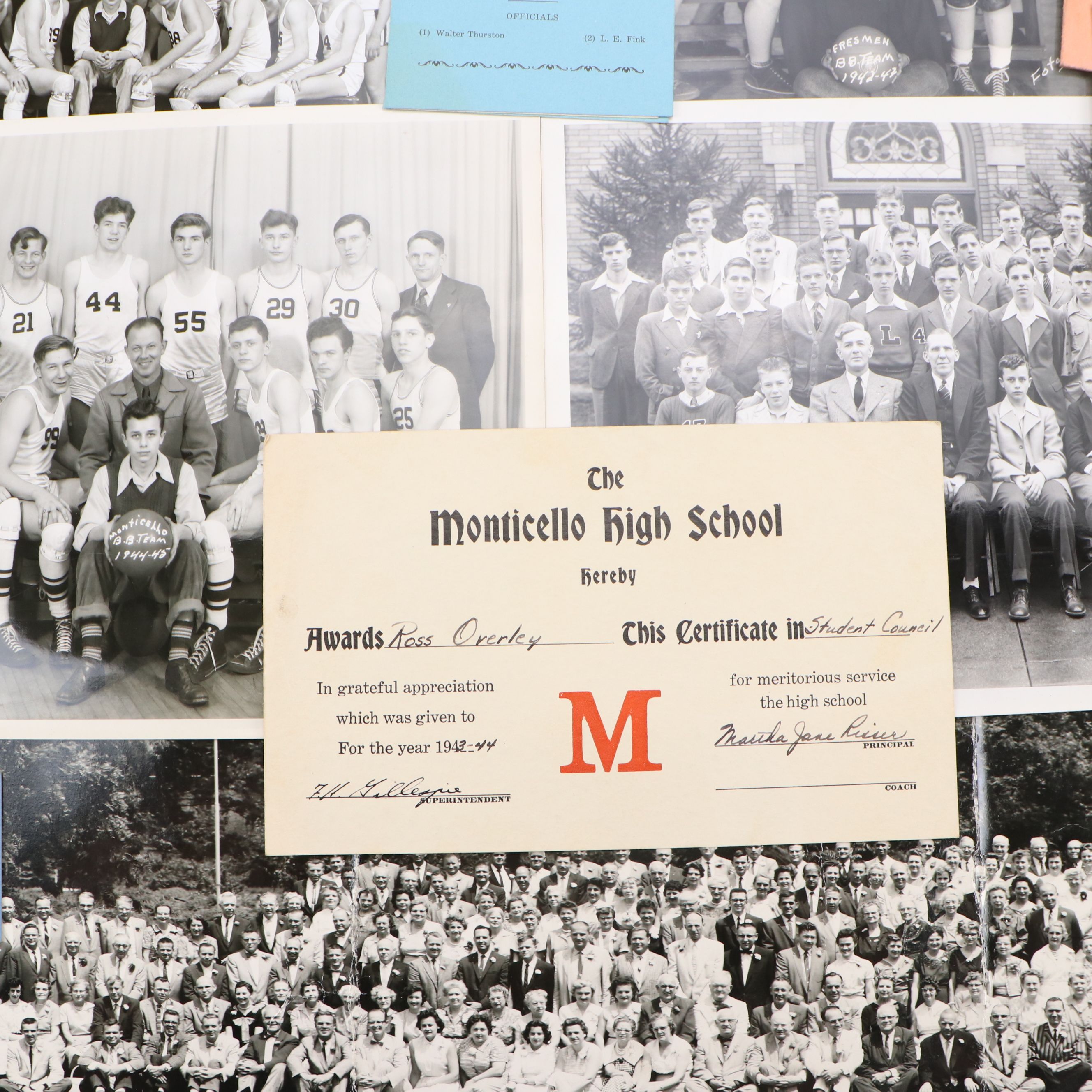 Sports Ephemera and Newspaper Clipping Scrapbook with Photographs