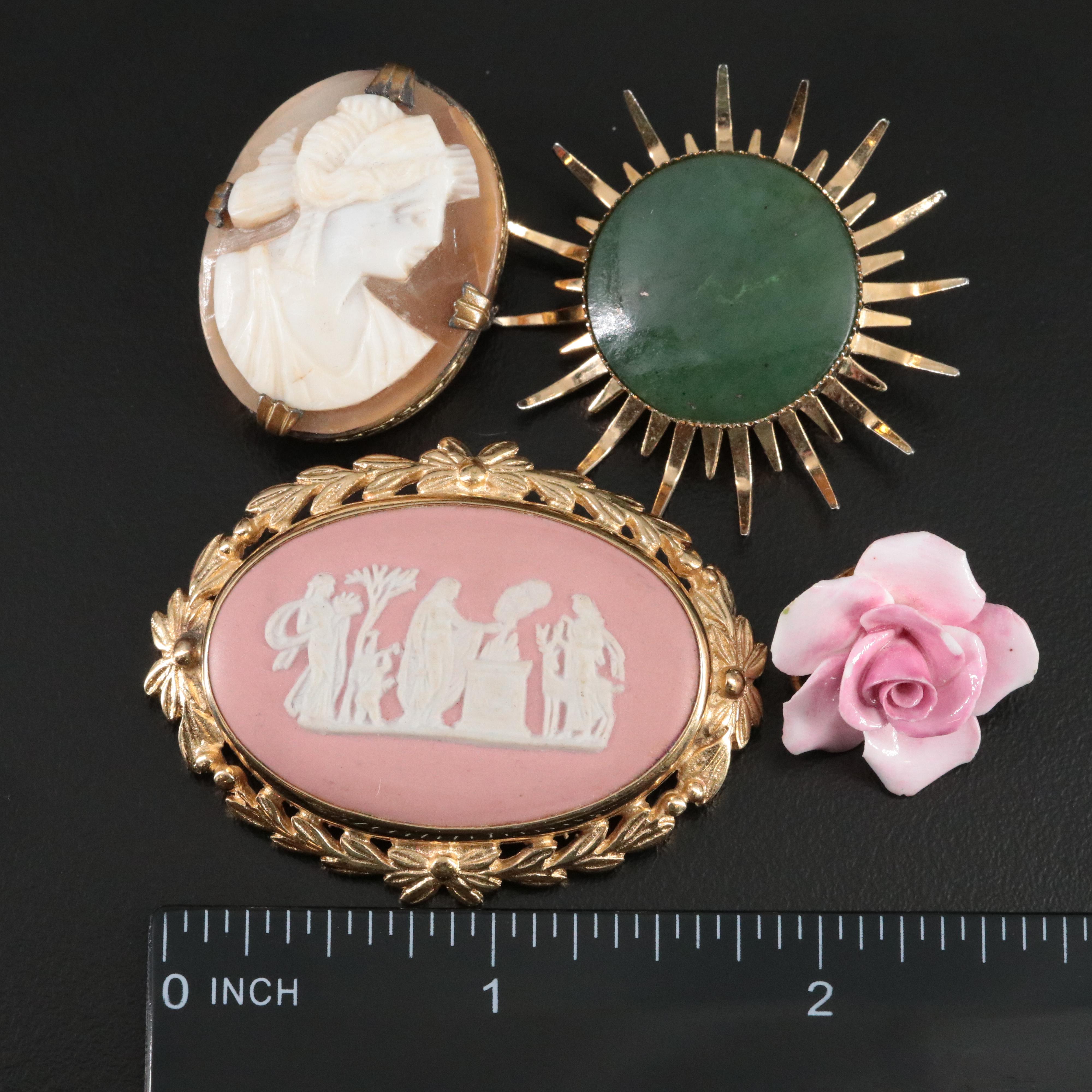 Collection of Brooches, Necklaces and Earrings Featuring Wedgwood