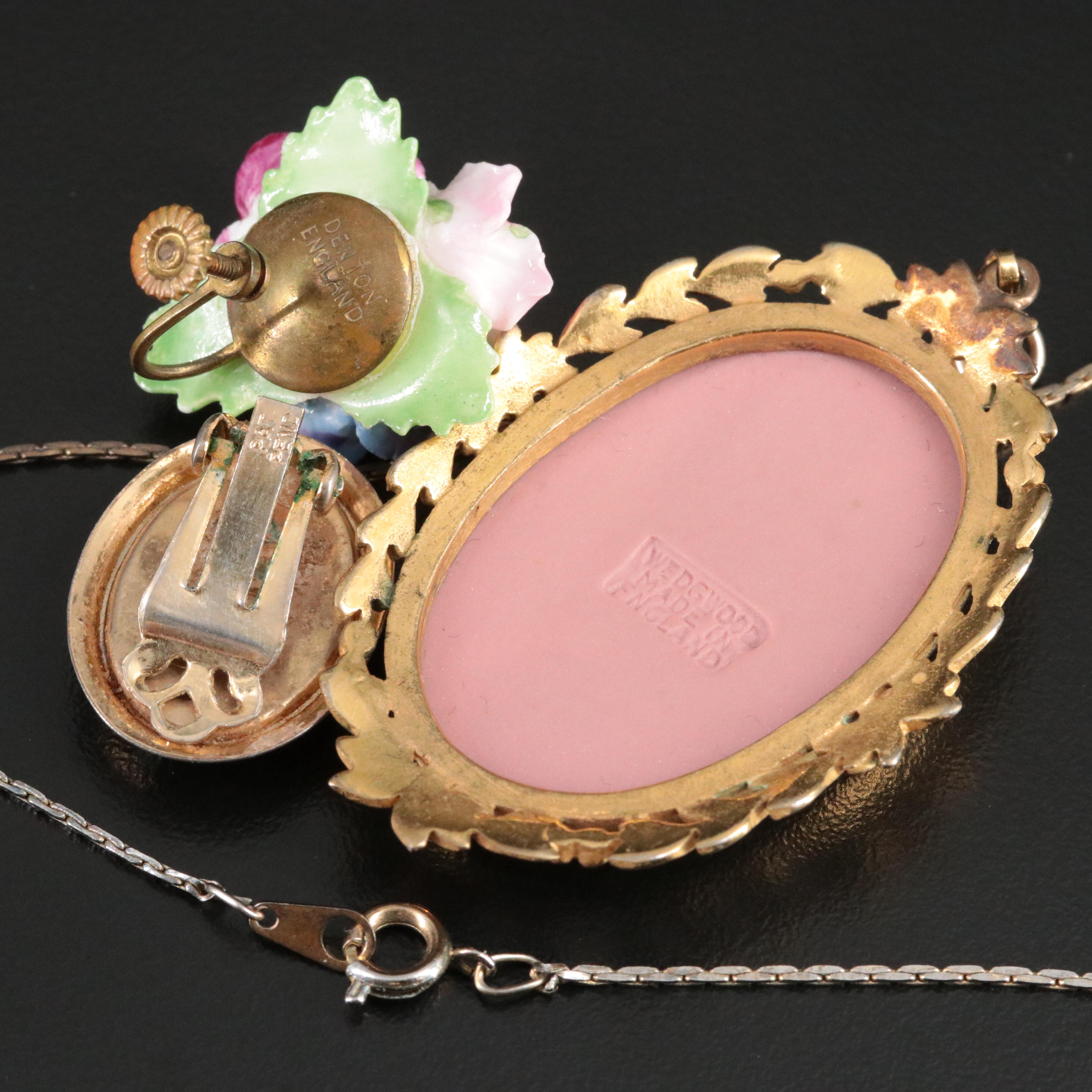 Collection of Brooches, Necklaces and Earrings Featuring Wedgwood