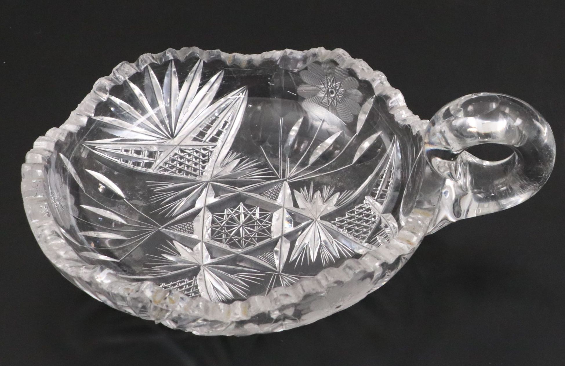 American Brilliant Style Cut Glass Nappy Bowls and Other Tableware, 20th C.