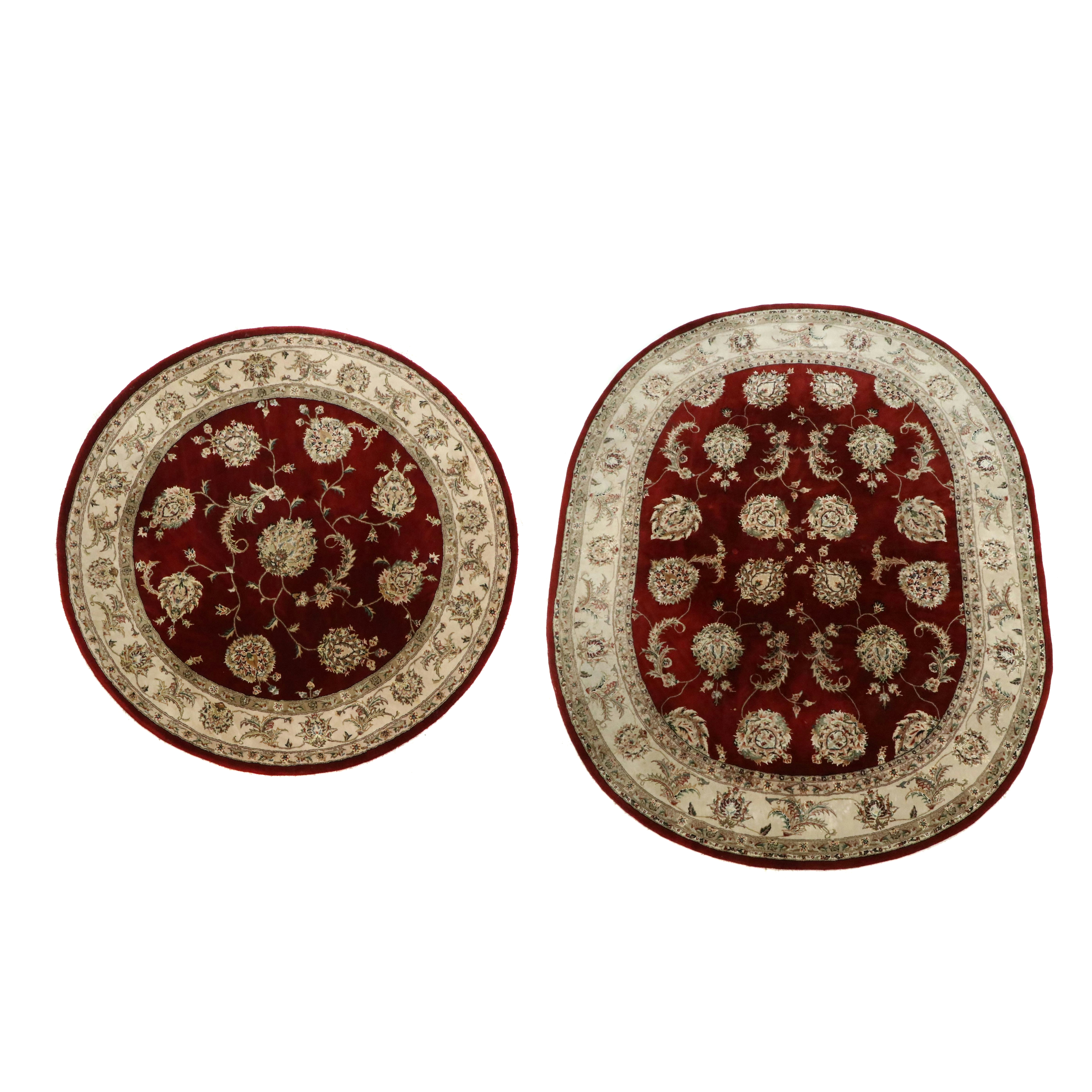 Two Hand-Tufted The Rug Gallery Indian Agra Area Rugs