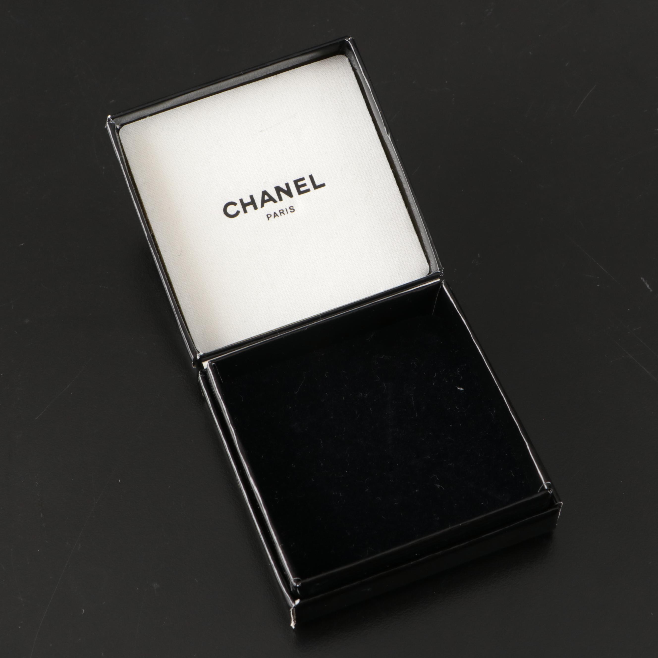 Chanel CC Quilted Round Brooch Pin