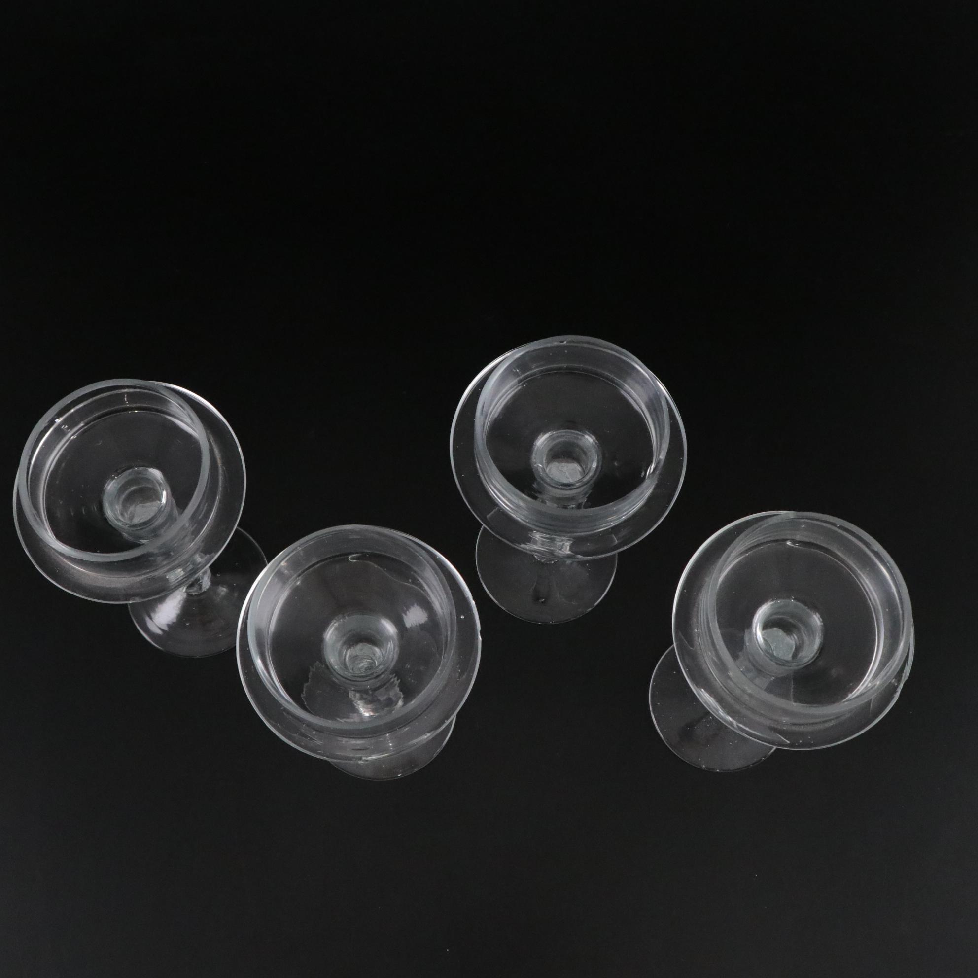 Glass Spiral Pillar Candle Holder Set