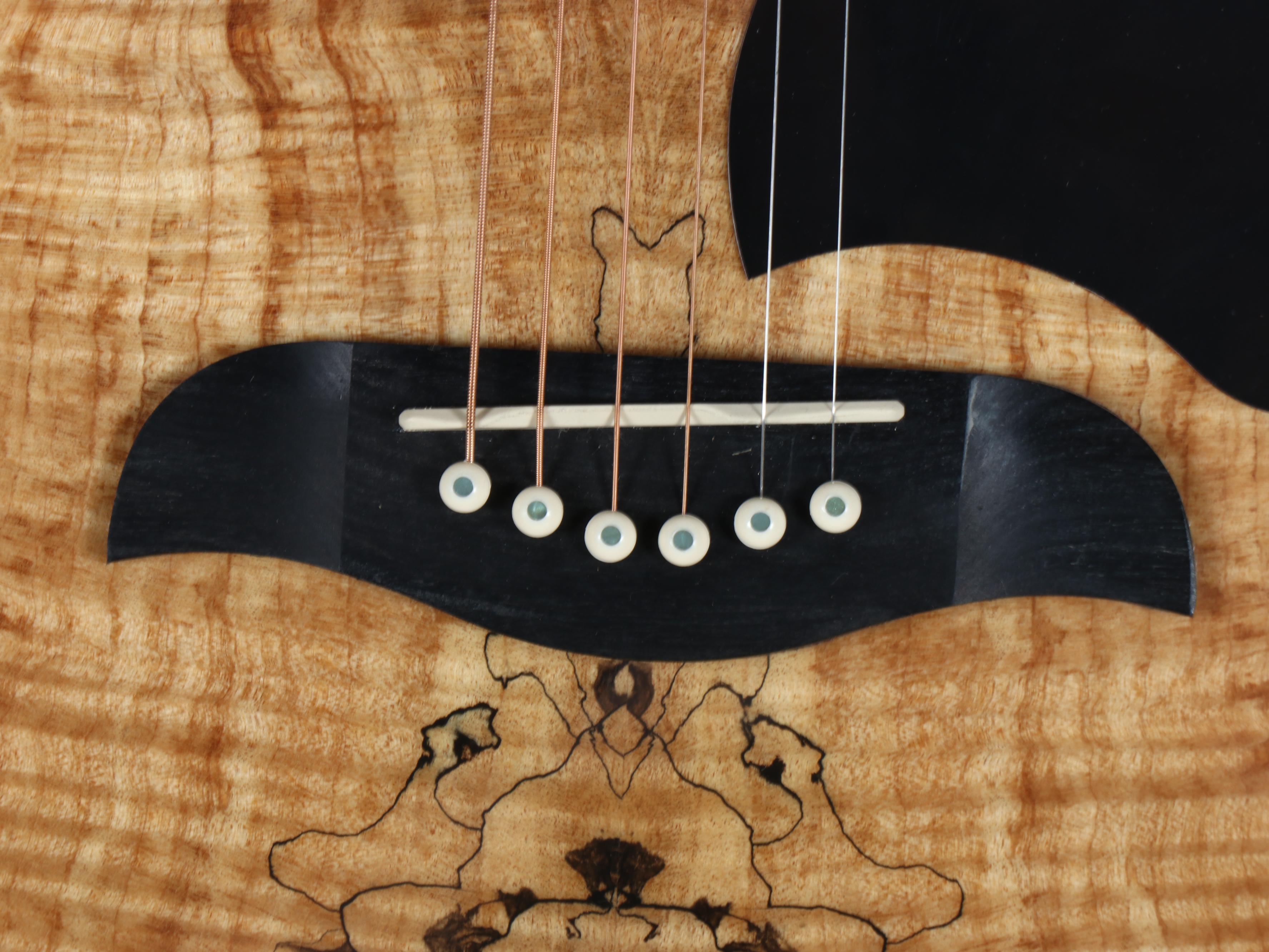 Oscar Schmidt by Washburn Spalted Maple Dreadnought Electric Acoustic Guitar