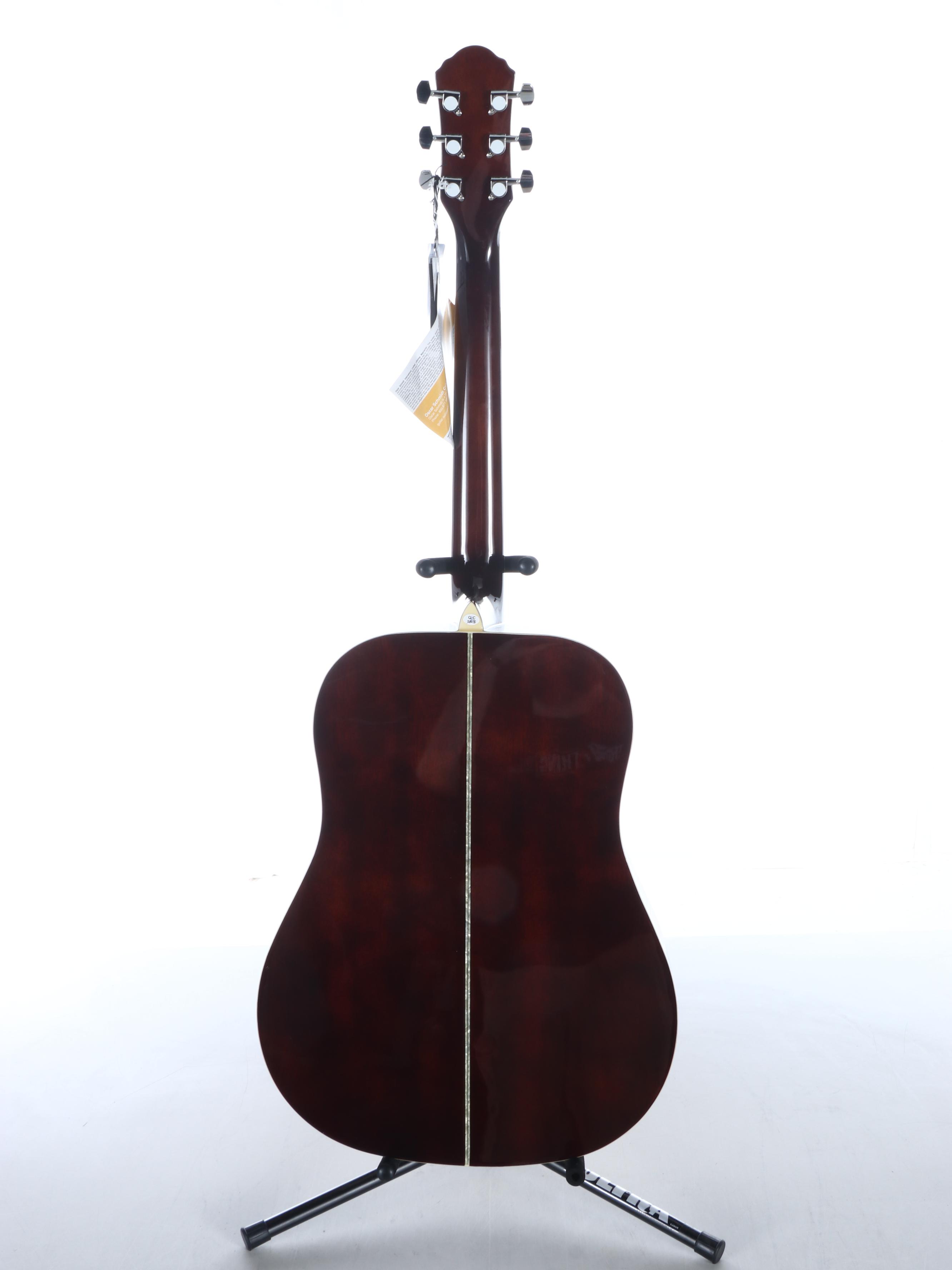 Oscar Schmidt by Washburn Spalted Maple Dreadnought Electric Acoustic Guitar