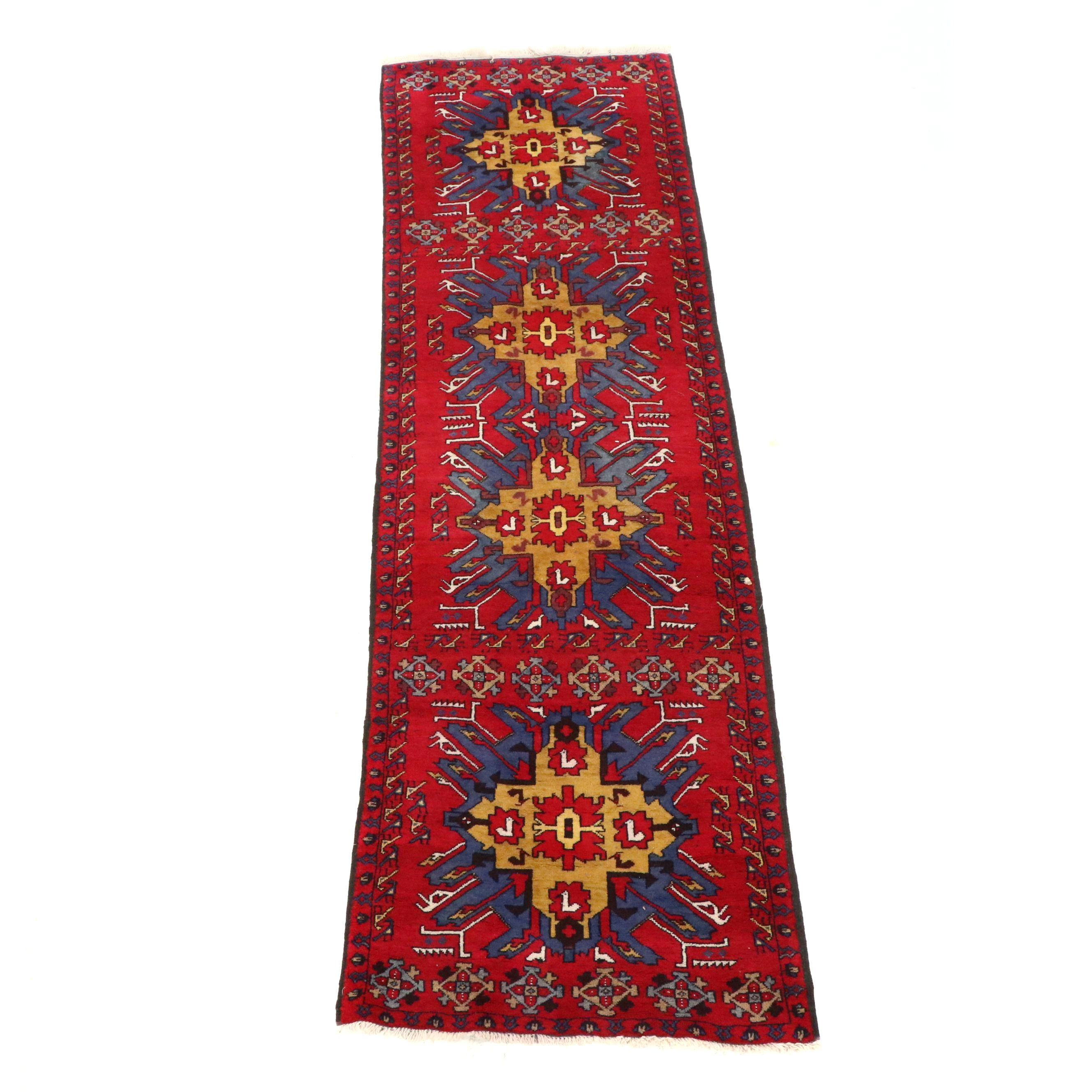 3'2 x 10'11 Hand-Knotted Caucasian Kazak Long Rug