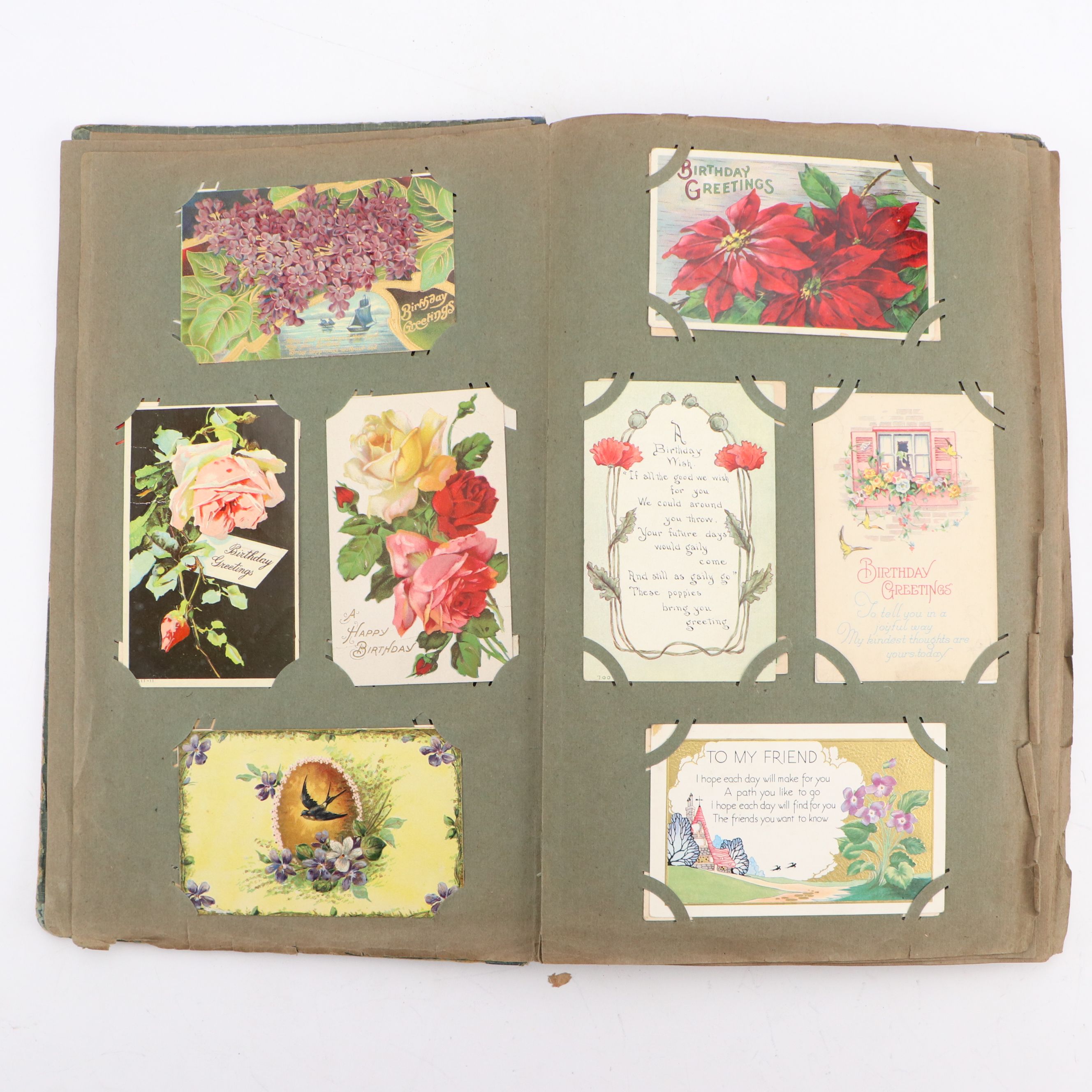 Antique Holiday and Birthday Card Collection, Late 19th/Early 20th Century