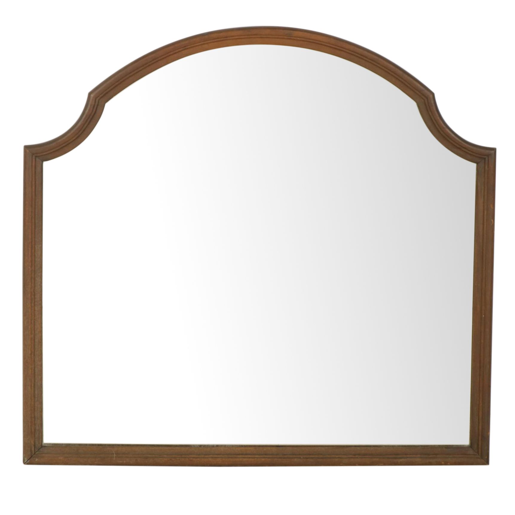 Walnut Arched-Top Wall Mirror, Early to Mid  20th Century