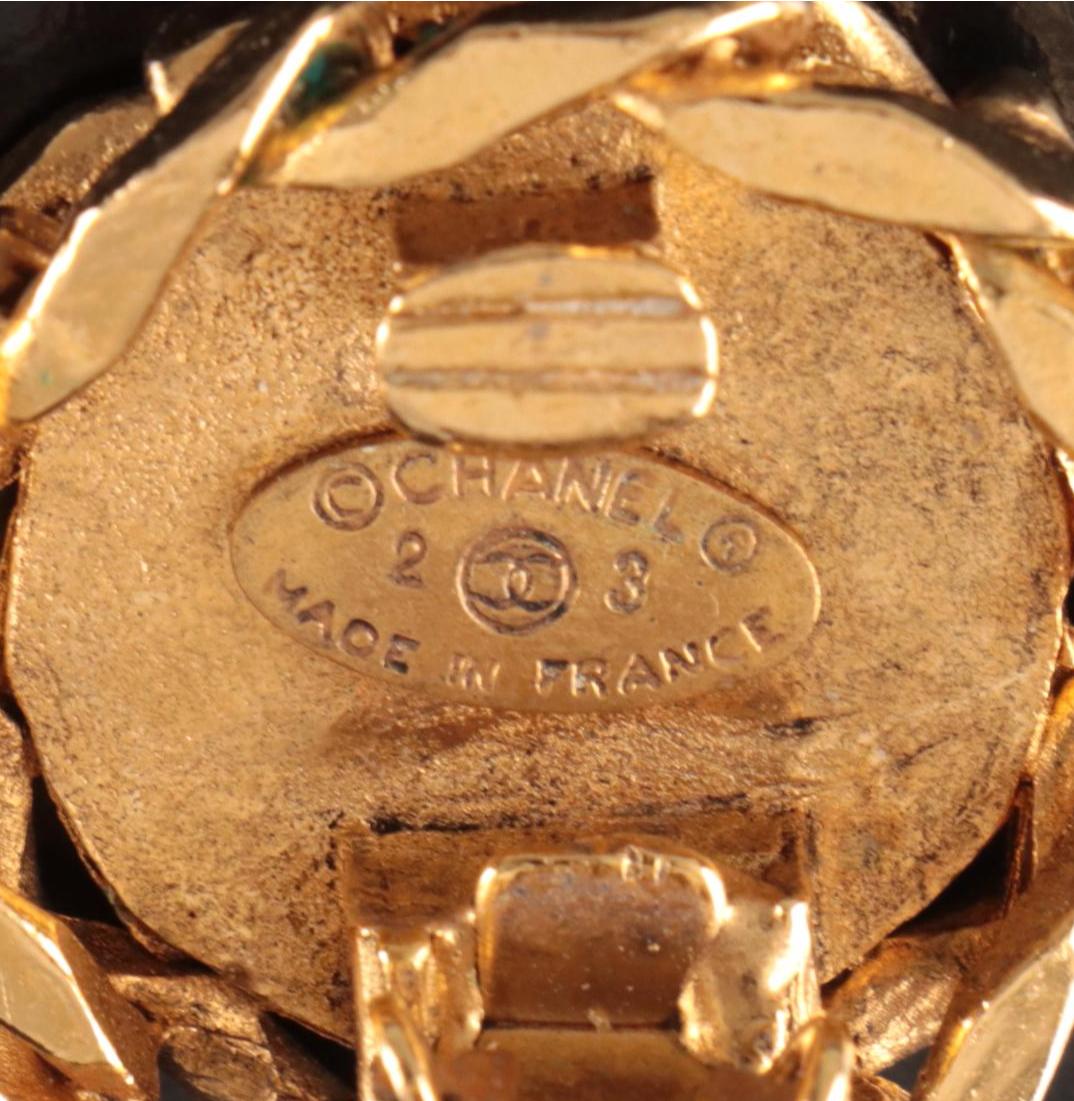 Chanel CC Crystal Clip Earrings