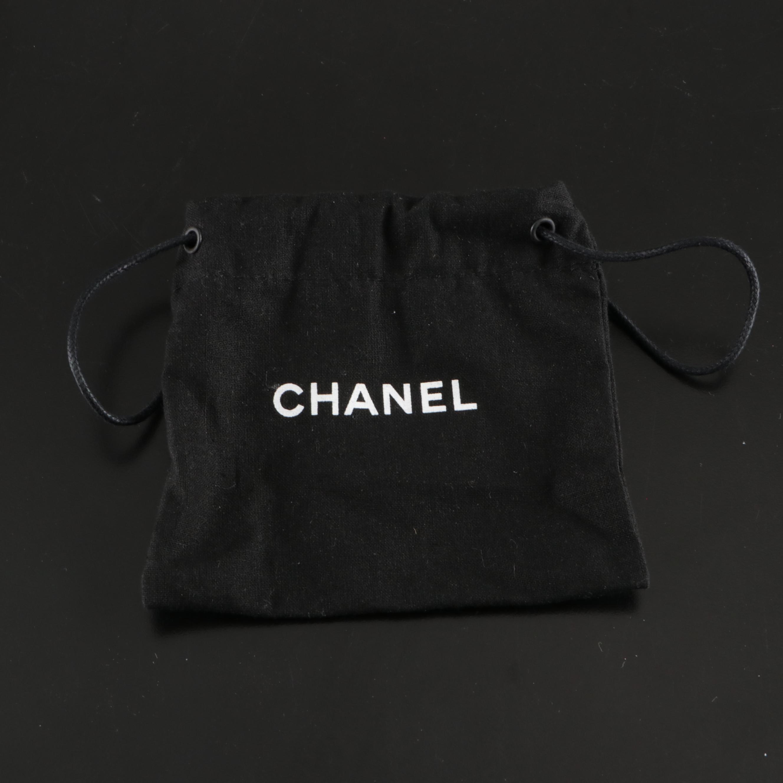 Chanel CC Crystal Clip Earrings