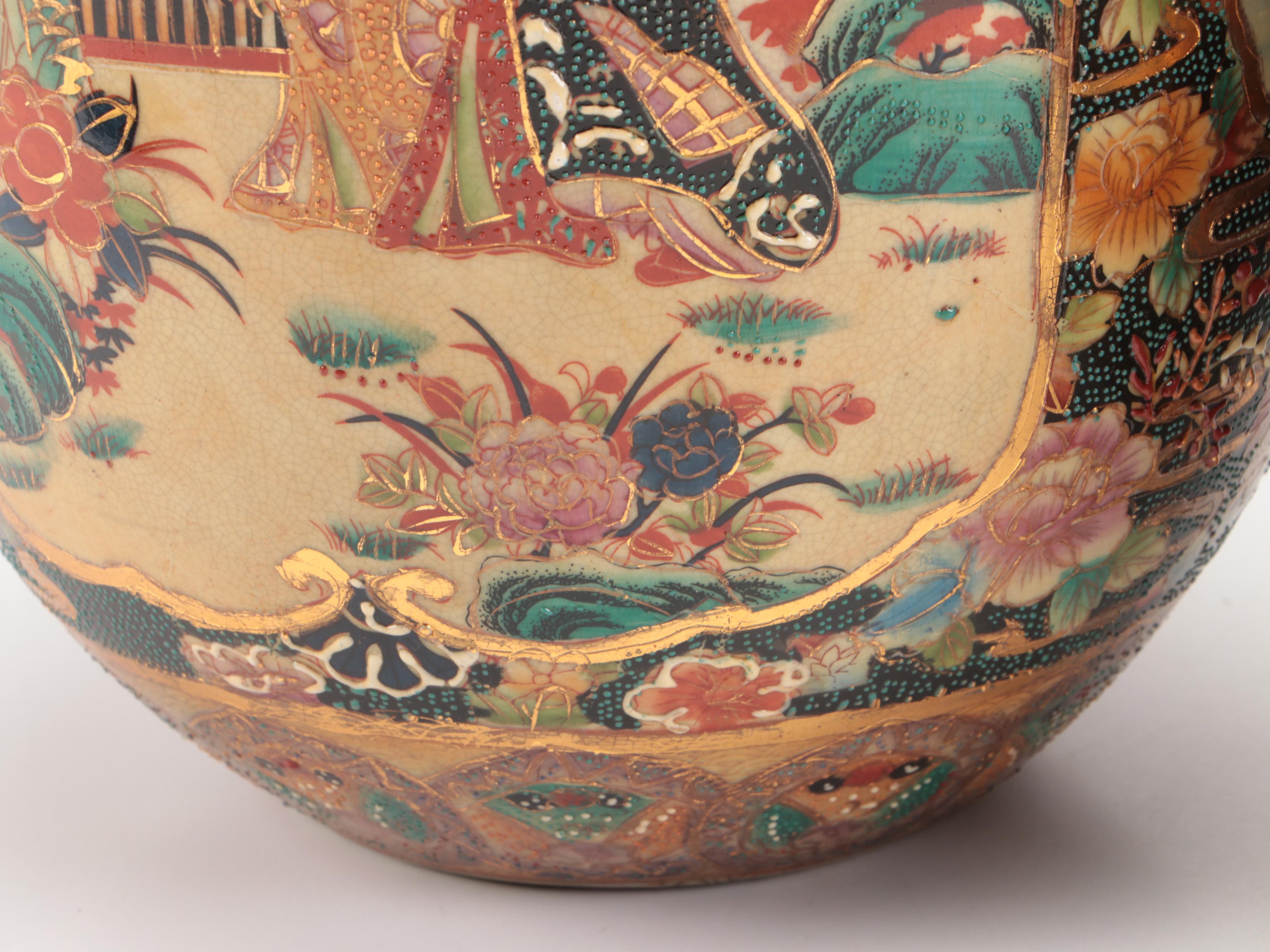 Japanese Satsuma Moriage Porcelain Eggs