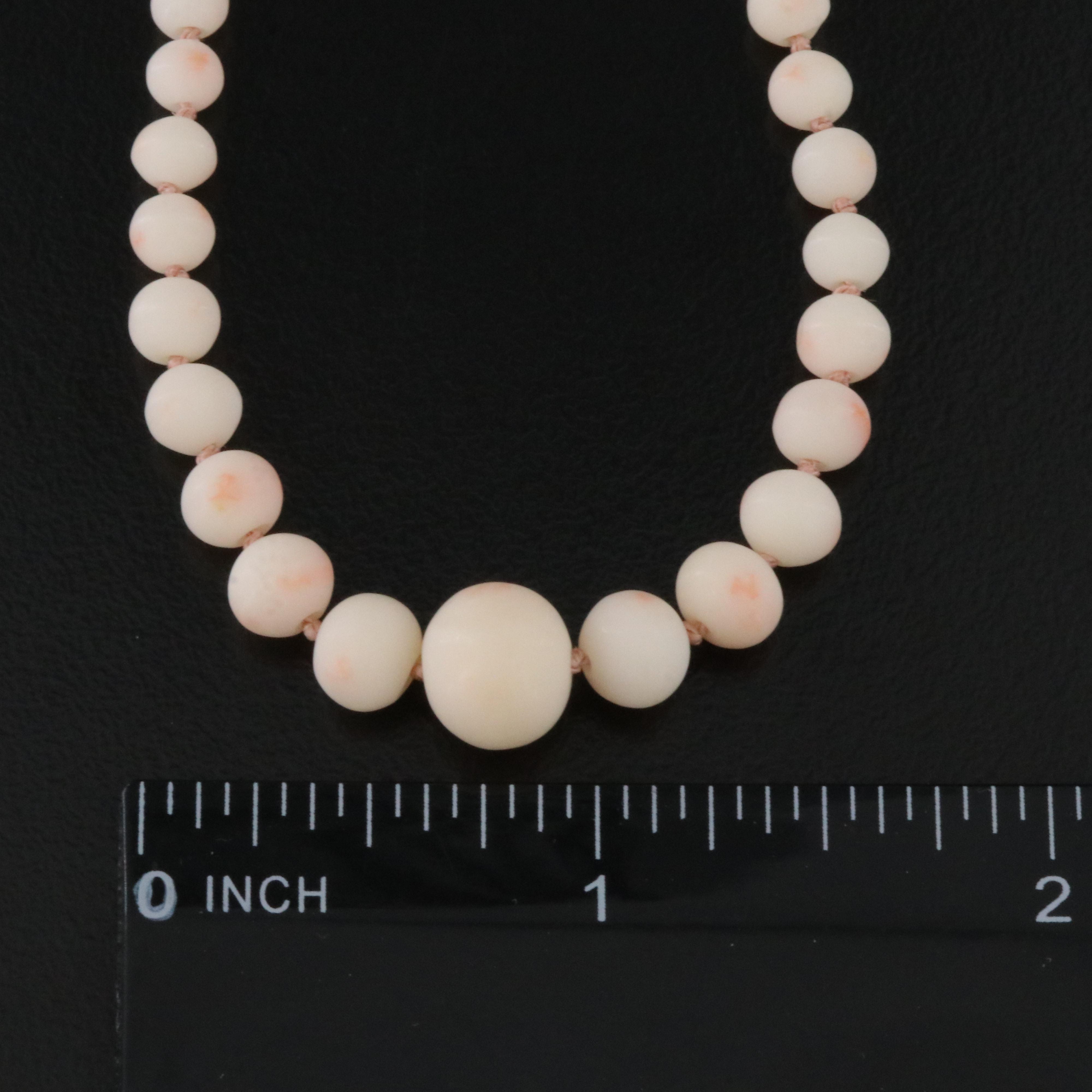 Graduated Coral Necklace with 14K Clasp