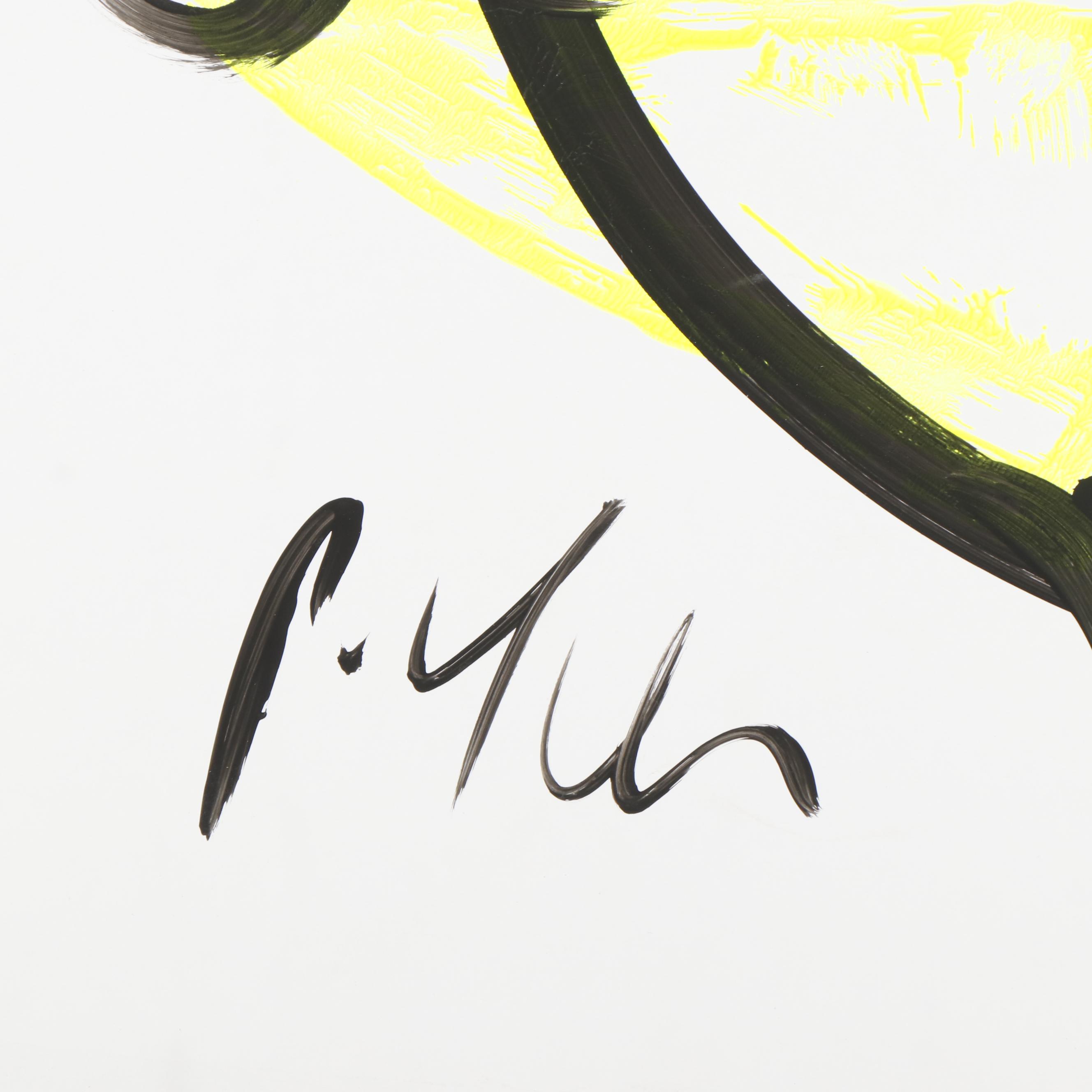 Peter Keil Abstract Portrait Composition Acrylic Painting